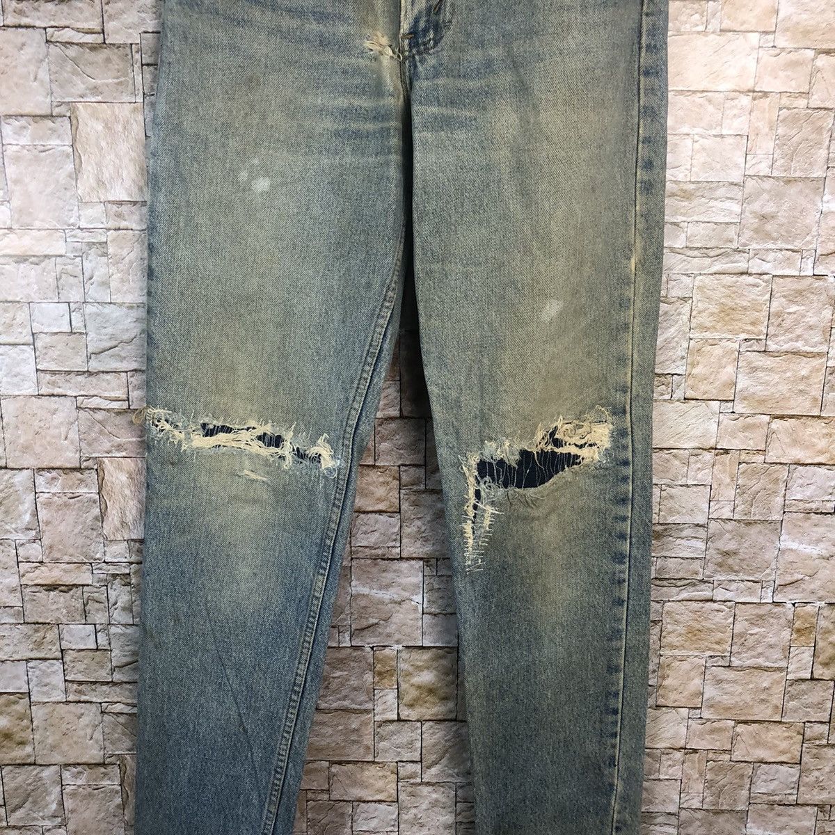 Levi's 512 Levis faded Blue ripped Distressed Denim Pants #A71 Size US 31 - 6 Thumbnail