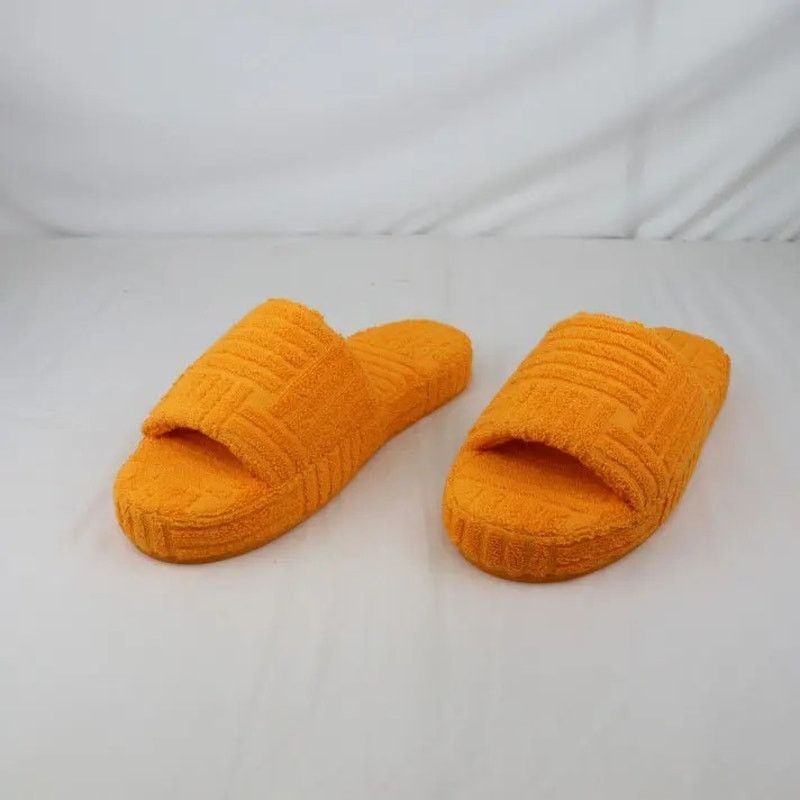 Bottega Veneta o1rshd1 Geometric Sponge Resort Sandal in Tangerine Size US 9 / EU 42 - 6 Thumbnail