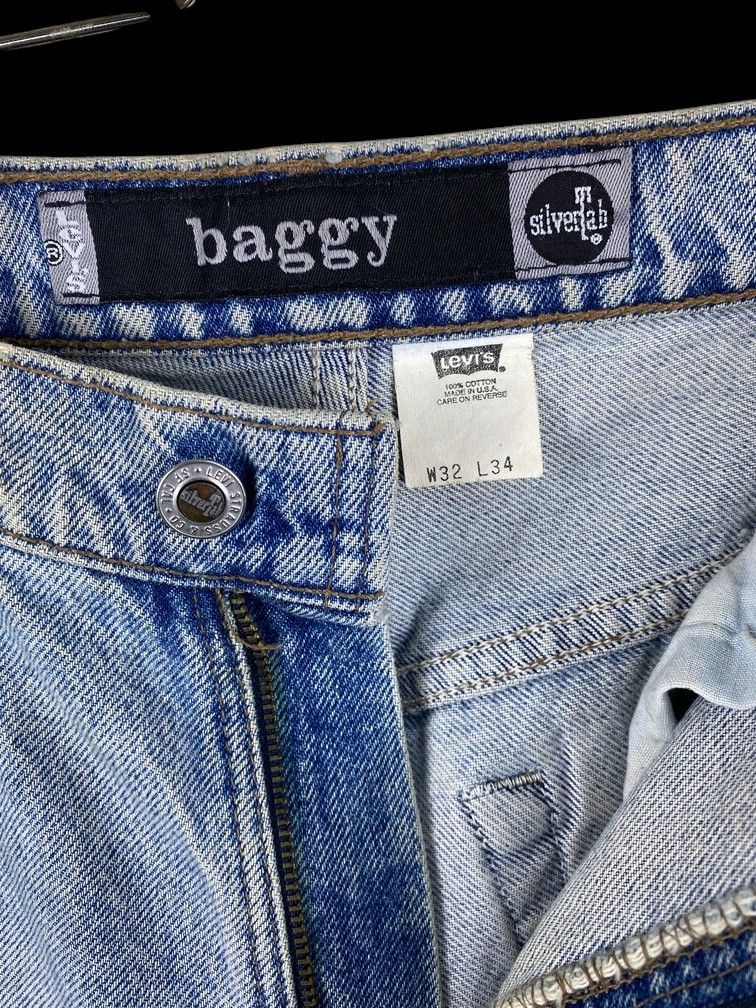 Levi's Vintage Clothing RARE Vintage Levis 90s Baggy Silvertab loosedirty distressed Size US 32 / EU 48 - 16 Thumbnail