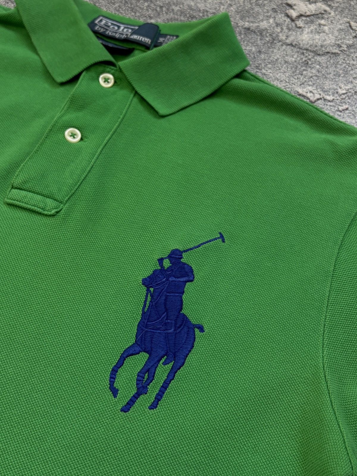 Barbour Polo Ralph Lauren Big Pony #3 Green Blue Logo Slim Fit M Size US M / EU 48-50 / 2 - 4 Thumbnail