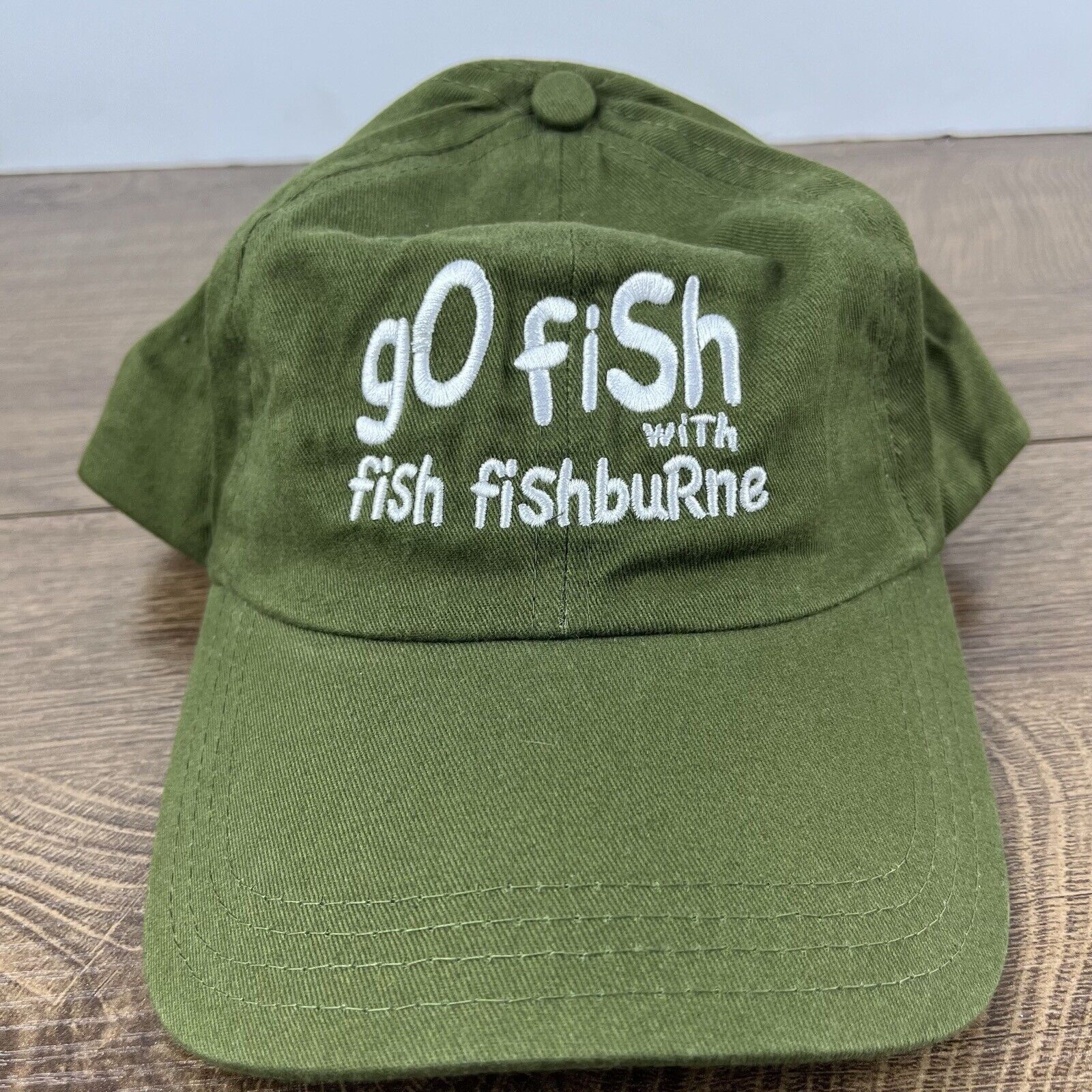 Other Fishburne Hat Go Fish Hat Green Cap Hat Adjustable Hat Green Size ONE SIZE - 3 Thumbnail
