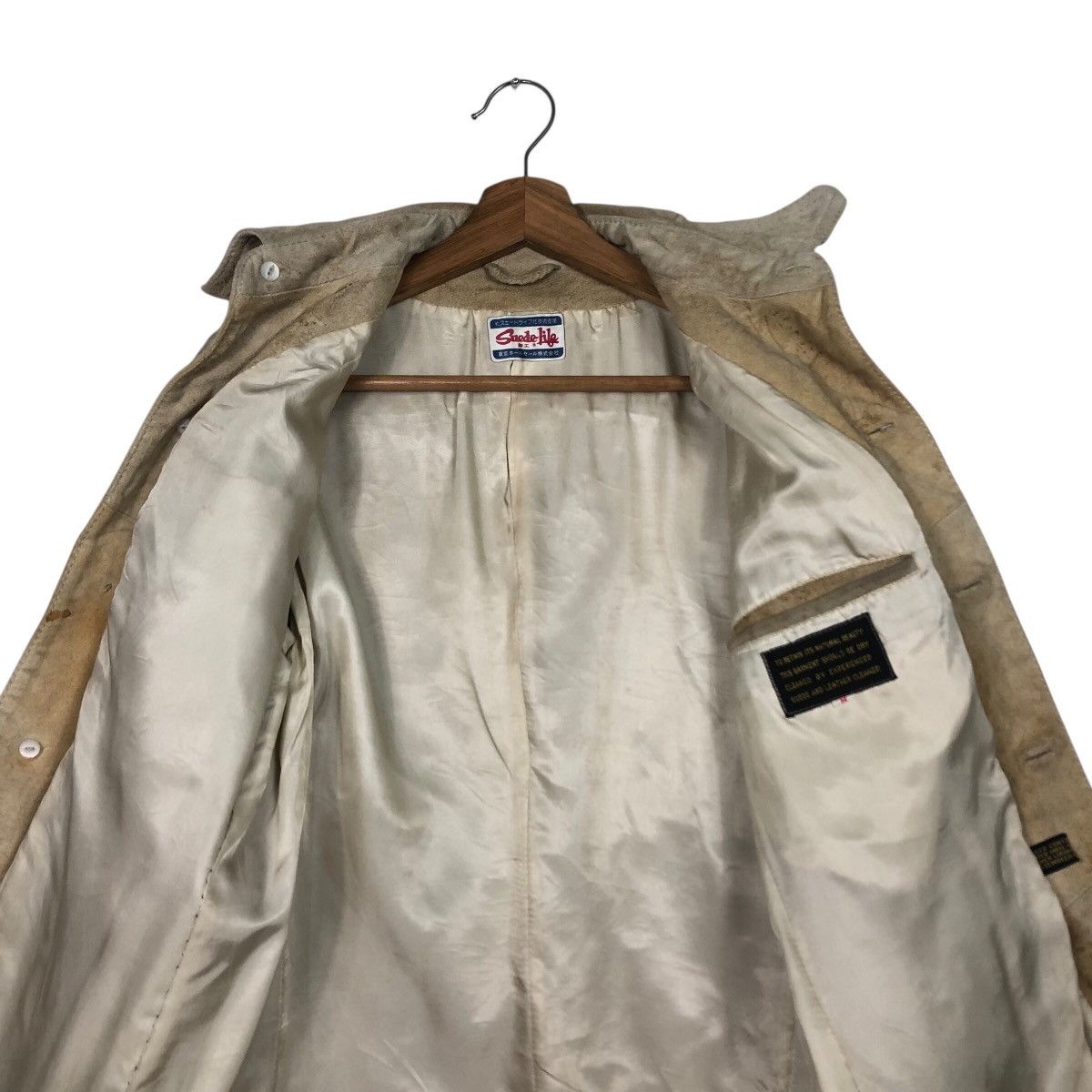 Japanese Brand 📌Vintage Chore Button Leather Jacket Suede Issey Miyake Size US M / EU 48-50 / 2 - 15 Thumbnail