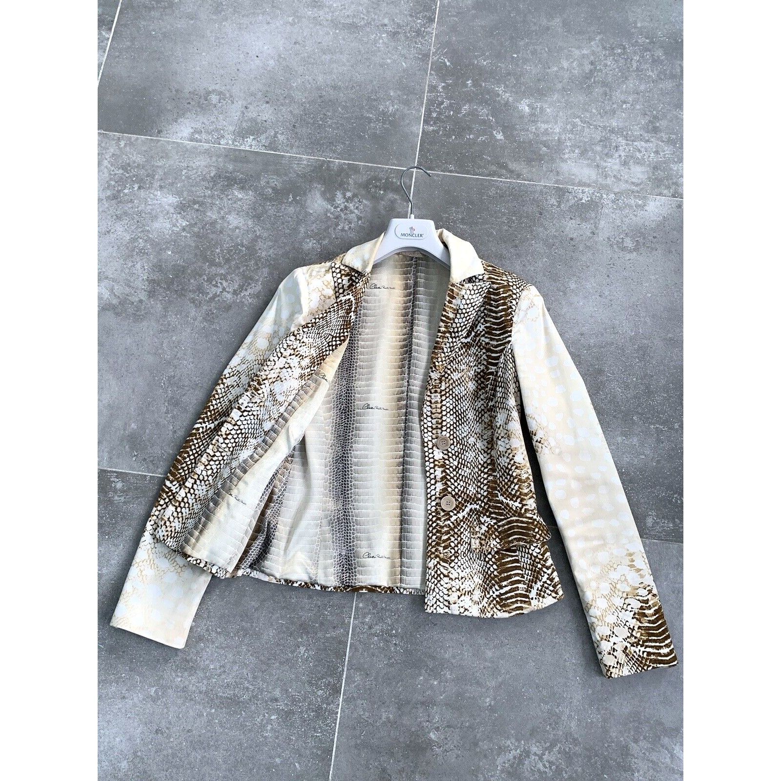 Roberto Cavalli × Vintage Women's ROBERTO CAVALLI Lizard Blazer Jacket SZ S-M EU 36-38 Size M / US 6-8 / IT 42-44 - 6 Thumbnail