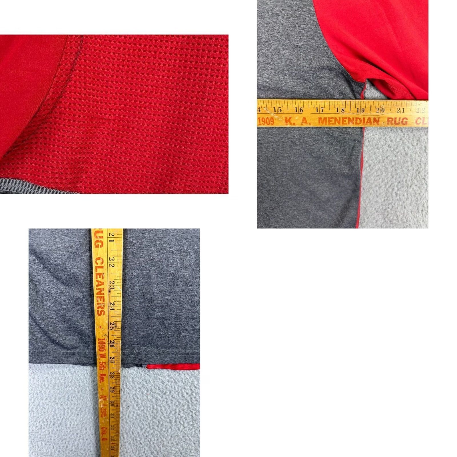 Under Armour Under Armour Shirt Adult Medium Heat Gear Grey Red Baseball Fitted Jersey Mens Size US M / EU 48-50 / 2 - 8 Thumbnail