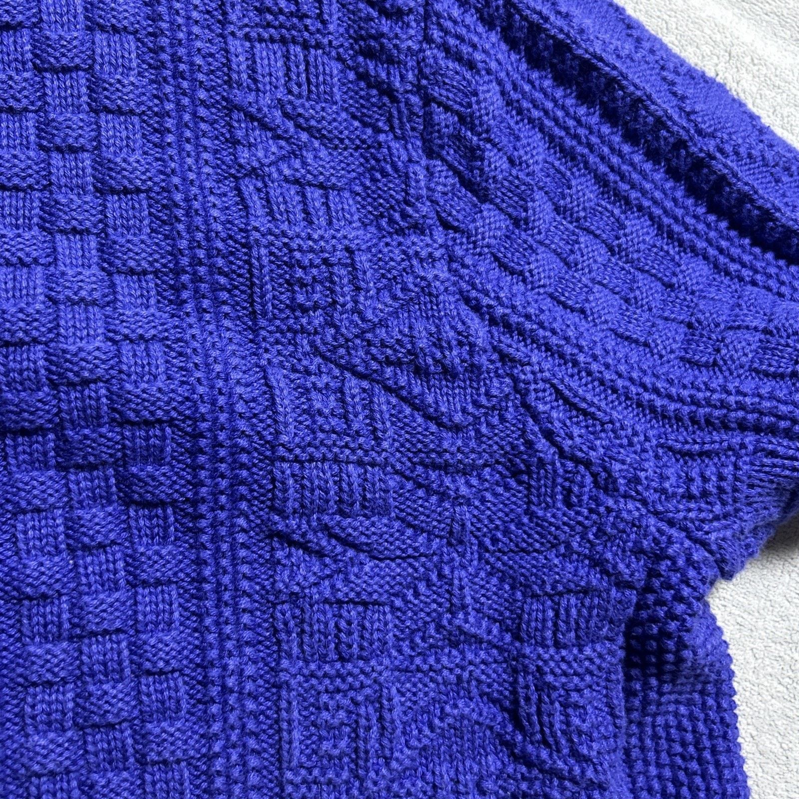L.L. Bean LL Bean Diamond Knit Cardigan Sweater Womens Large Granola Size L / US 10 / IT 46 - 14 Thumbnail
