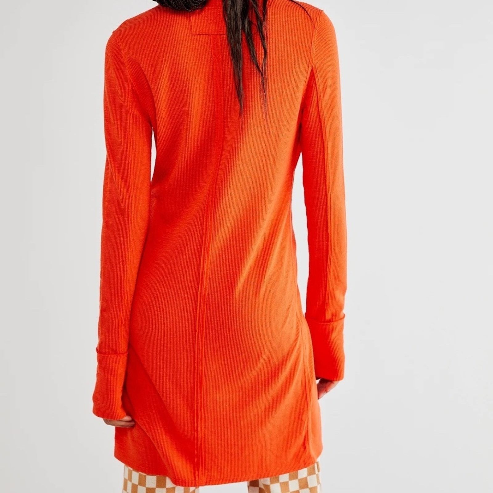 Free People Free People Gia Cardigan Neon Orange XS (fits like a S/M) Size XS / US 0-2 / IT 36-38 - 5 Thumbnail