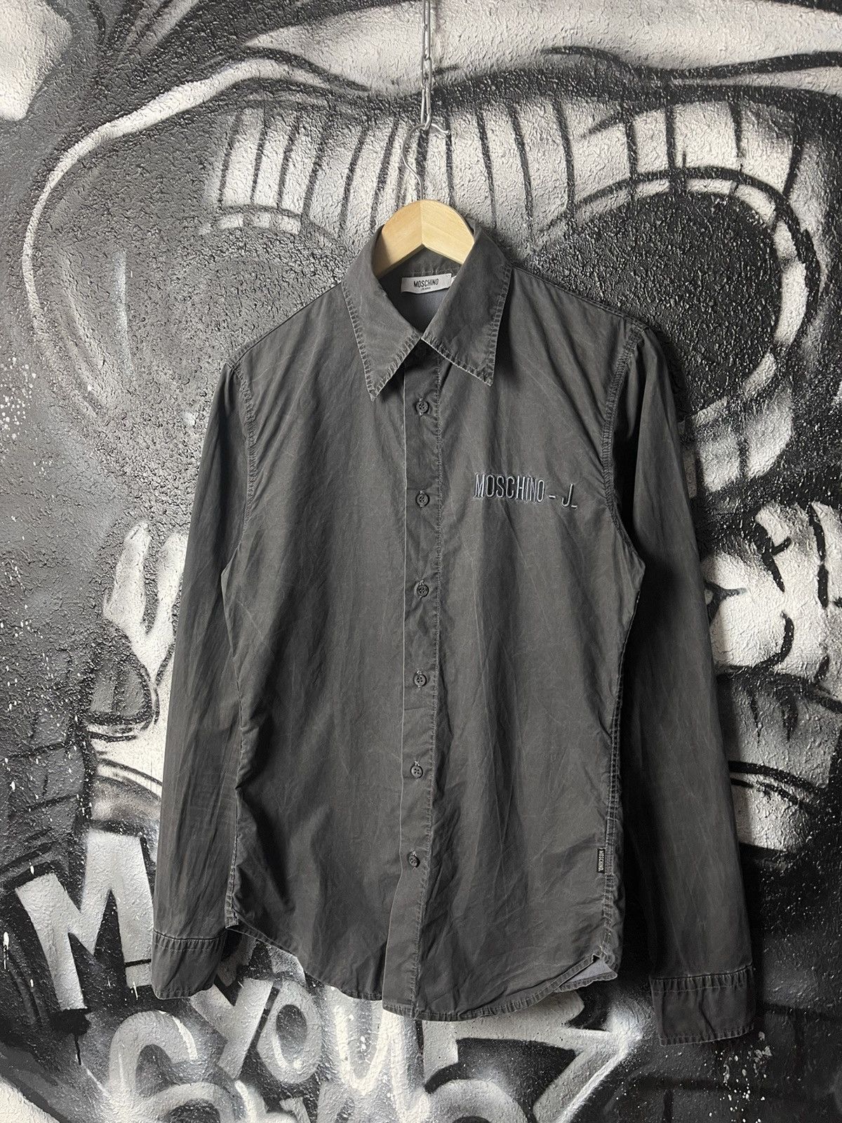 Moschino Moschino Jeans Washed Grey Shirts Button Up Men’s Size S Size US S / EU 44-46 / 1 - 1 Thumbnail