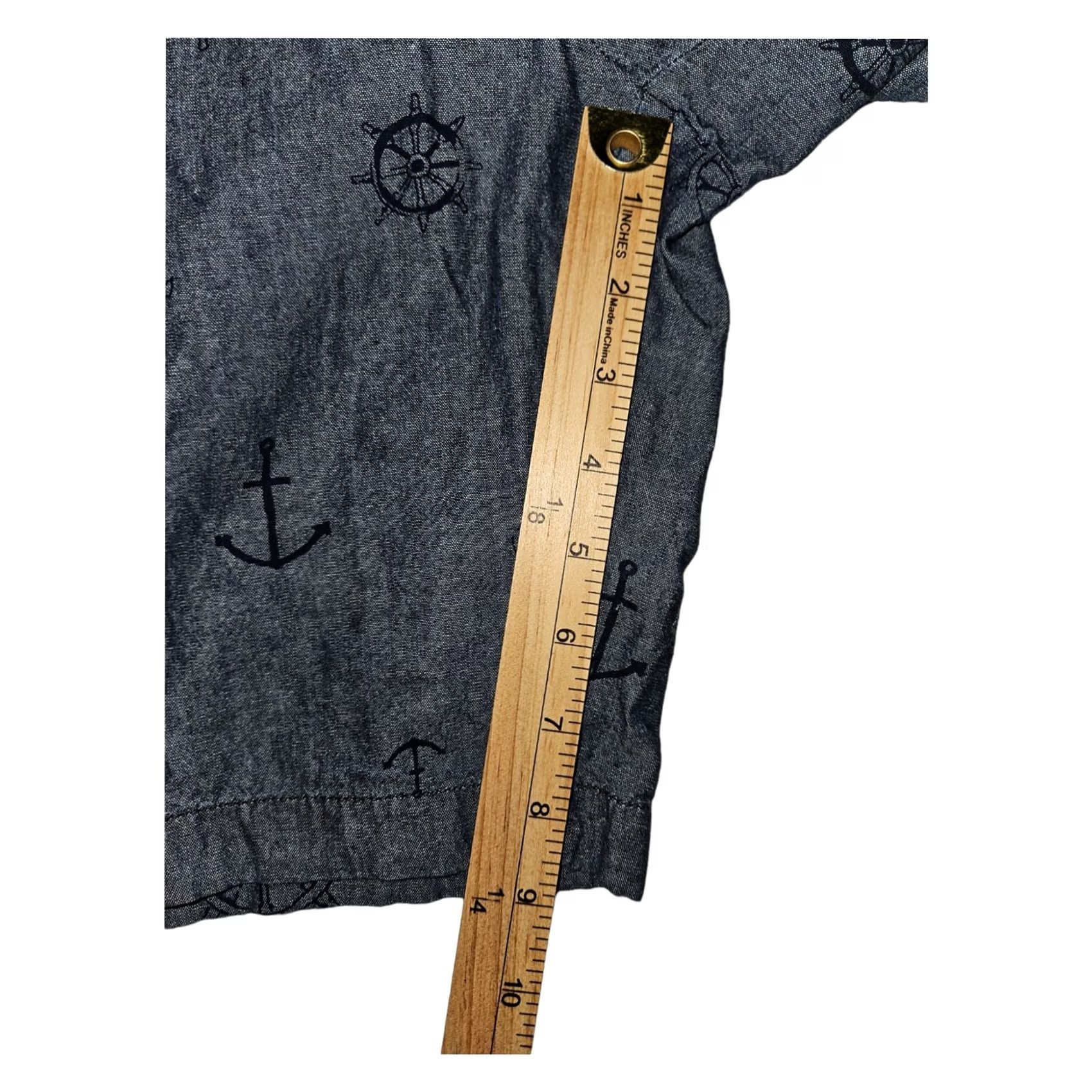 Nautica Nautica Chino Shorts Men's 36W Slim Fit Blue AOP Nautical Casual Vacation Jeans? Size US 36 / EU 52 - 5 Thumbnail
