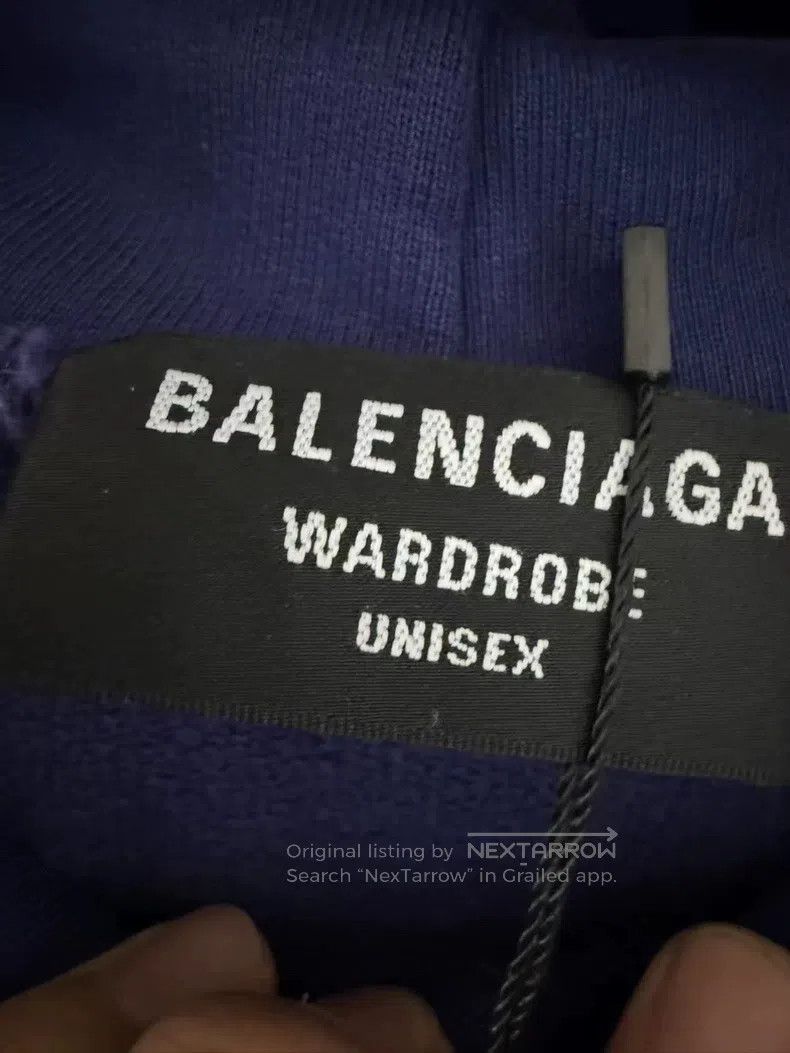 Balenciaga Balenciaga Blue Coke Embroidered Sweatshirt Size US L / EU 52-54 / 3 - 4 Thumbnail