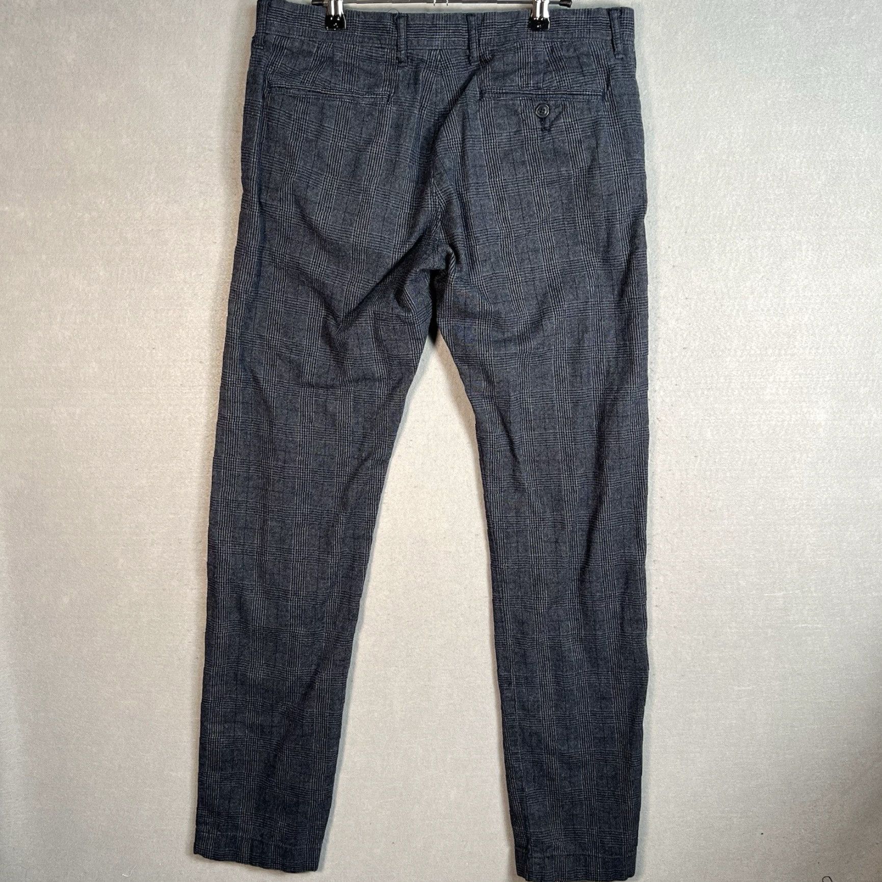J.Crew J.CREW Dress Pants – Slim Fit, Plaid, Cotton Blend, 32x34, Blue Mens Dress Pants, Flat Front, 484 Stretch, Regular, Vintage No, 32x34 Size US 32 / EU 48 - 6 Thumbnail