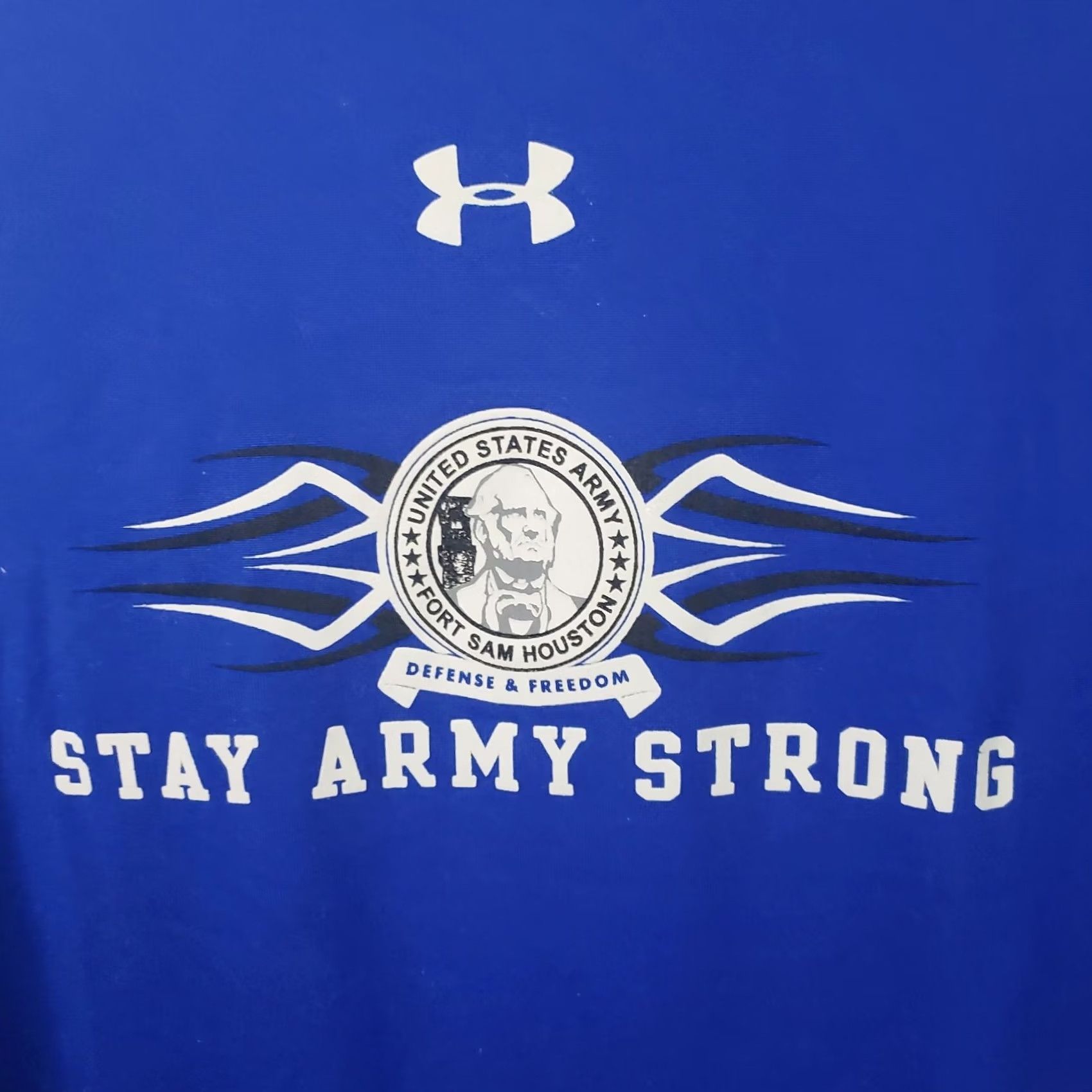 Under Armour Under Armour T-Shirt Men's L Blue Loose Heatgear Stay Army Strong SS Quick Dry Size US L / EU 52-54 / 3 - 4 Thumbnail