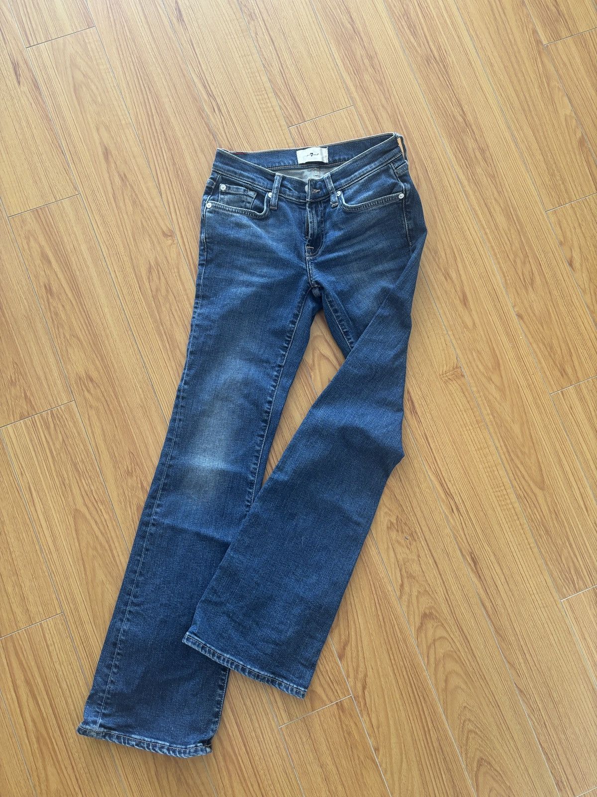 7 For All Mankind 7 for All Mankind Tailorless Original Bootcut Jeans Size 24" / US 00 / IT 34 - 2 Thumbnail