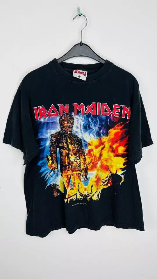 Vintage Iron Maiden t Shirt Bruce Dickinson Official Metal 2000 Size US L / EU 52-54 / 3 - 18 Thumbnail