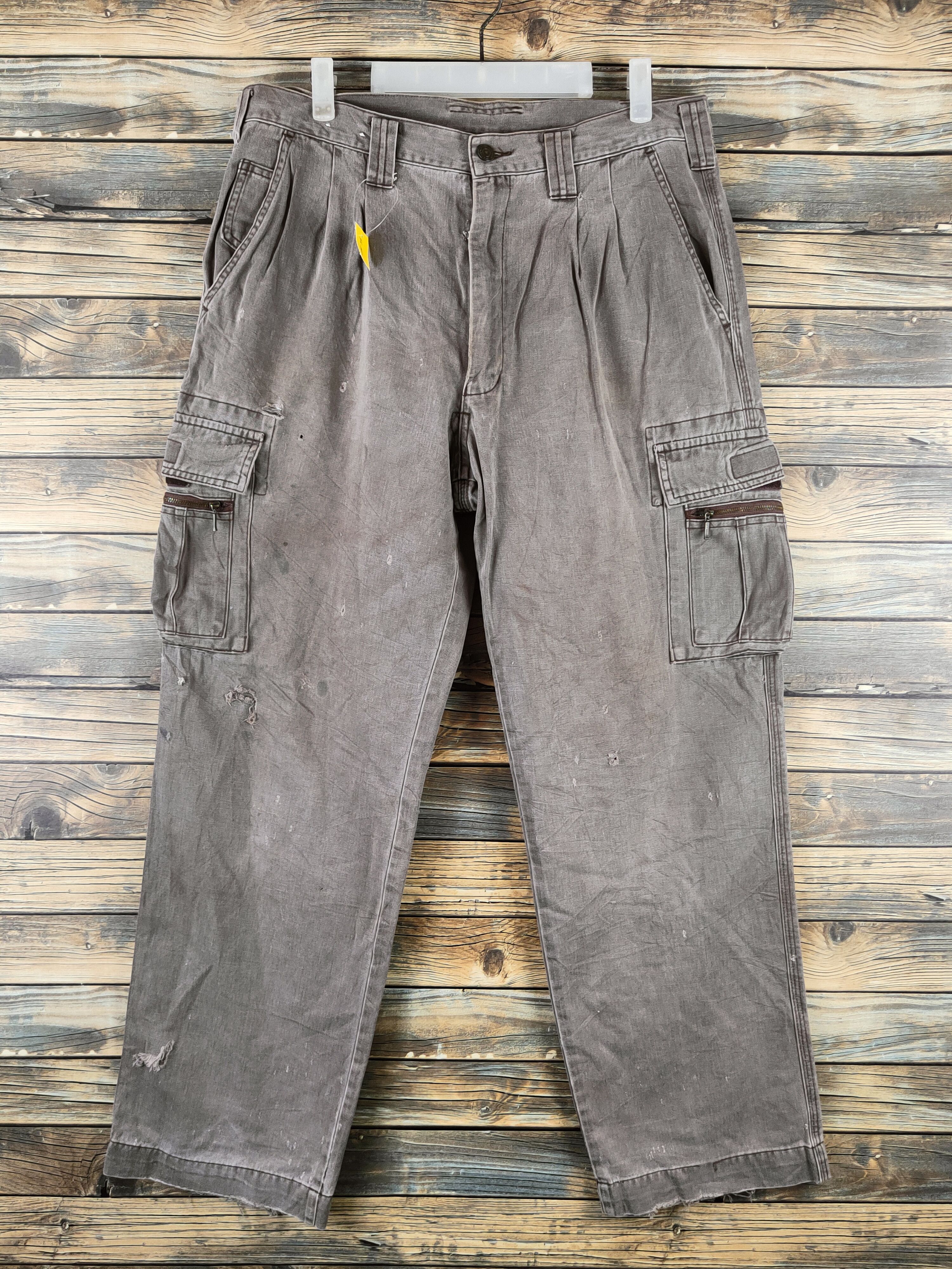 Japanese Brand DL Gran Cisco Light Brown Multipocket Cargo Pants #46-360 Size US 34 / EU 50 - 1 Thumbnail