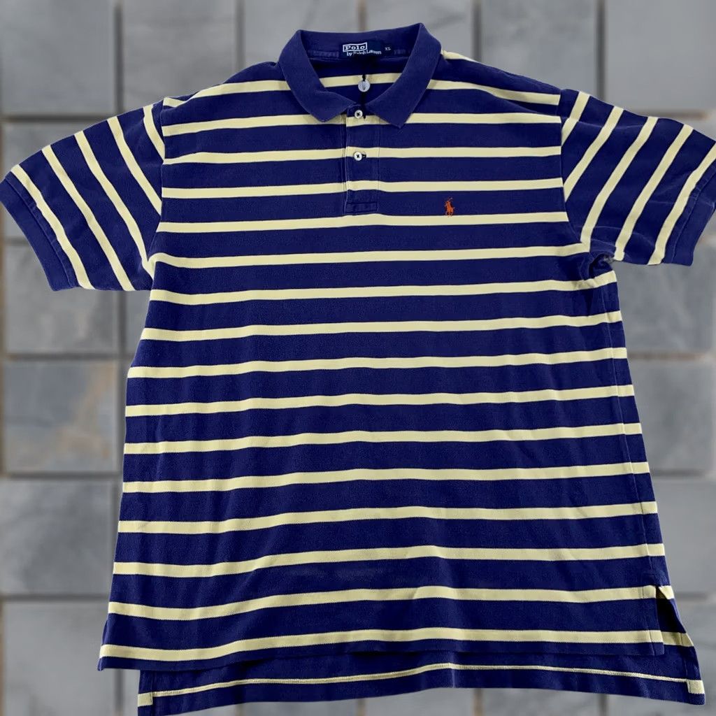 Polo Ralph Lauren Polo Ralph Lauren Polo Shirt Mens XL Striped Short Sleeve Classic Fit Rugby Size US XL / EU 56 / 4 - 1 Thumbnail