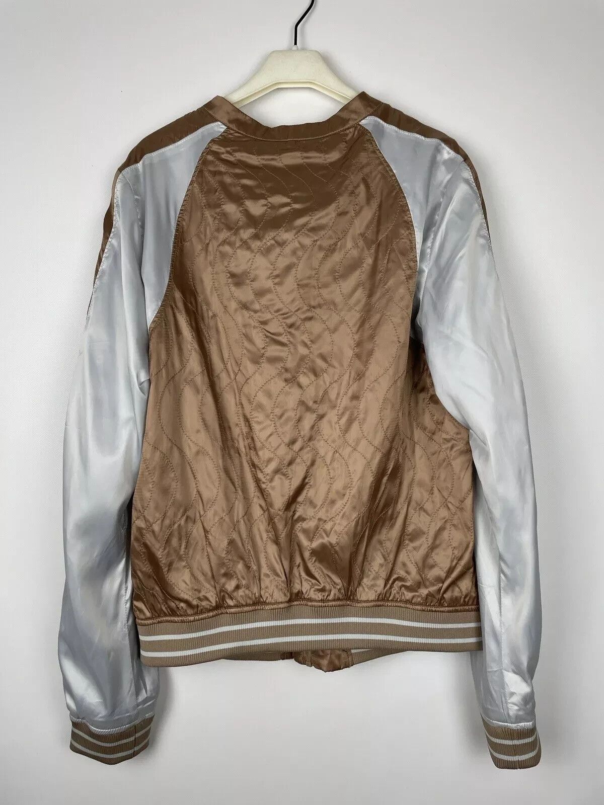 G-Star G-STAR RAW Baseball Quilted Womens Bomber Jacket Mocha Size L / US 10 / IT 46 - 2 Thumbnail