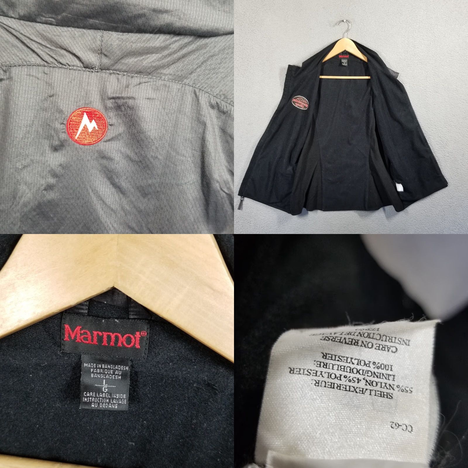 Marmot Marmot Vest Womens Large Black Windbreaker Vest Outdoor Ski Size L / US 10 / IT 46 - 8 Thumbnail