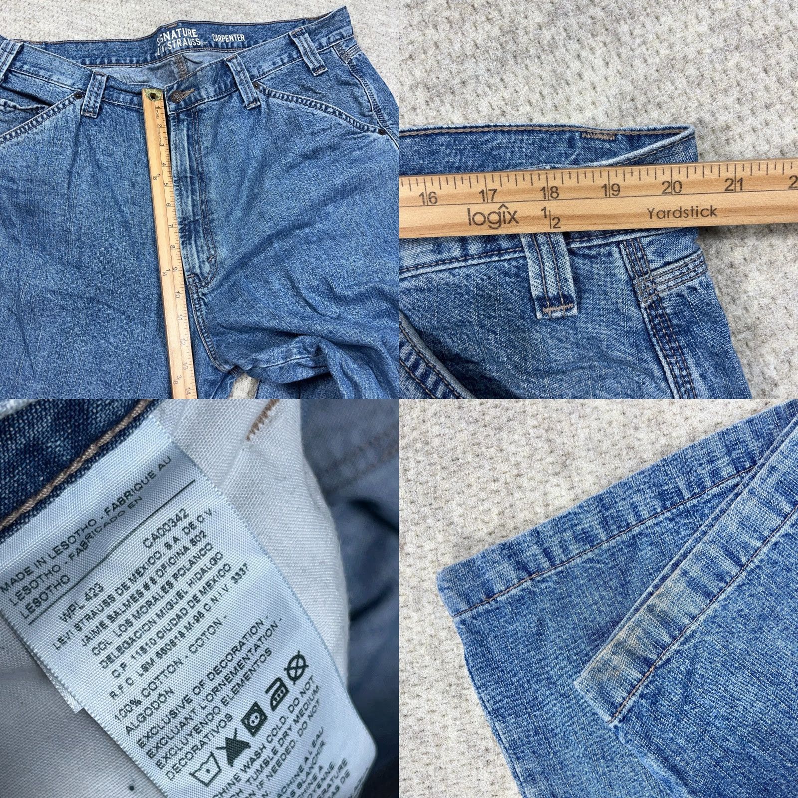 Levi's VINTAGE Levi's Jeans Men 40x30 Carpenter Work Denim Baggy Grunge Styled 5-Pocket Levi's Brand 40 Regular Blue Jeans Mens Size US 40 / EU 56 - 9 Thumbnail