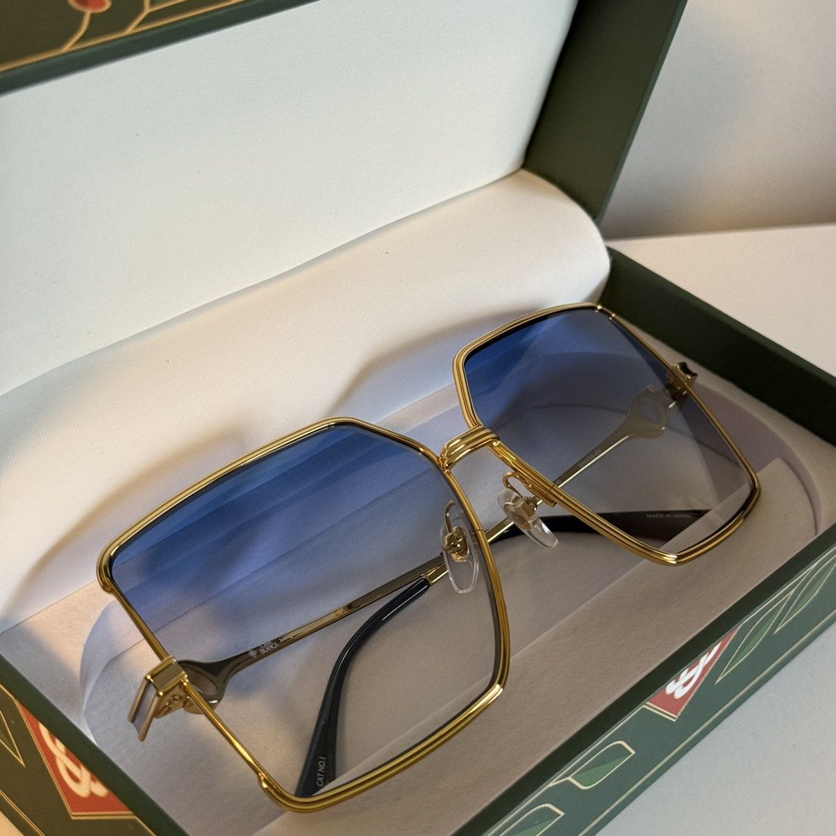 Casablanca Casablanca Stainless Steel Square Blue Gradient Sunglasses Size ONE SIZE - 2 Thumbnail
