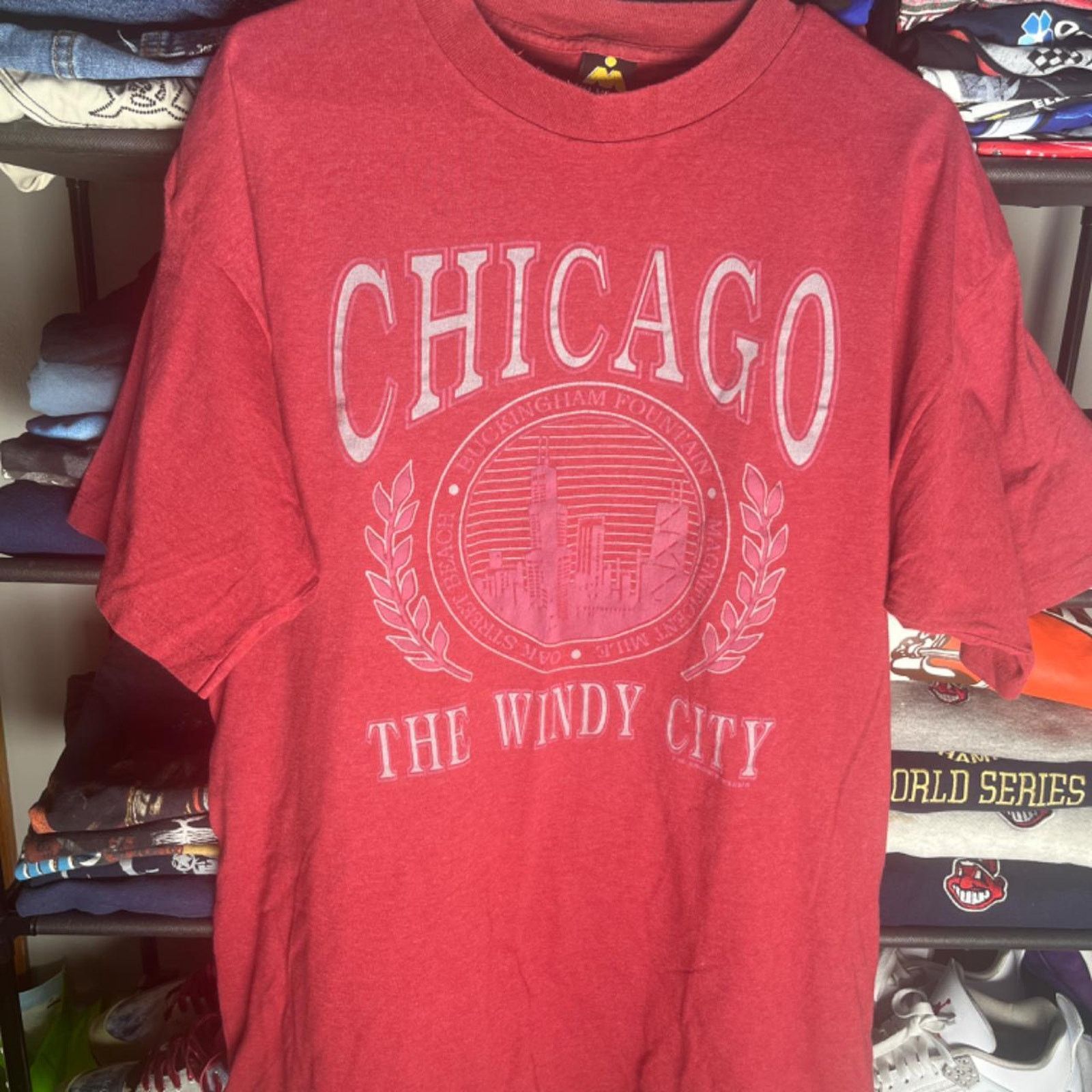 Jerzees Vintage 90s chicago windy city shirt Size US XL / EU 56 / 4 - 1 Thumbnail