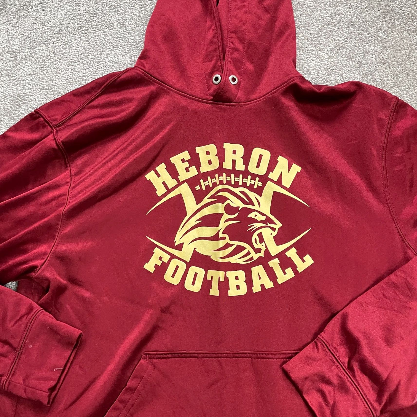 Augusta Sportswear Augusta Hoodie Pullover Men Medium Red Fleece Graphic Logo Football Hooded Sweatshirt Size US S / EU 44-46 / 1 - 3 Thumbnail