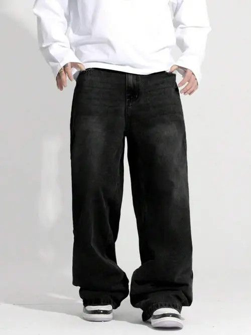 Other Washed VINTAGE 90s baggy jeans pants Size US 36 / EU 52 - 2 Thumbnail