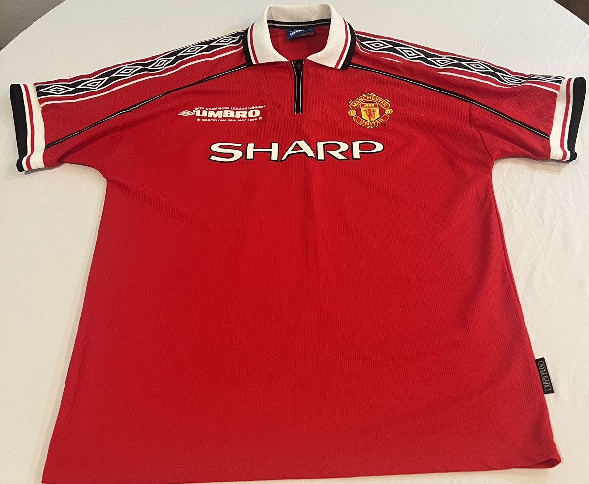 1998/00 Men's Manchester United Umbro Home Jersey XL