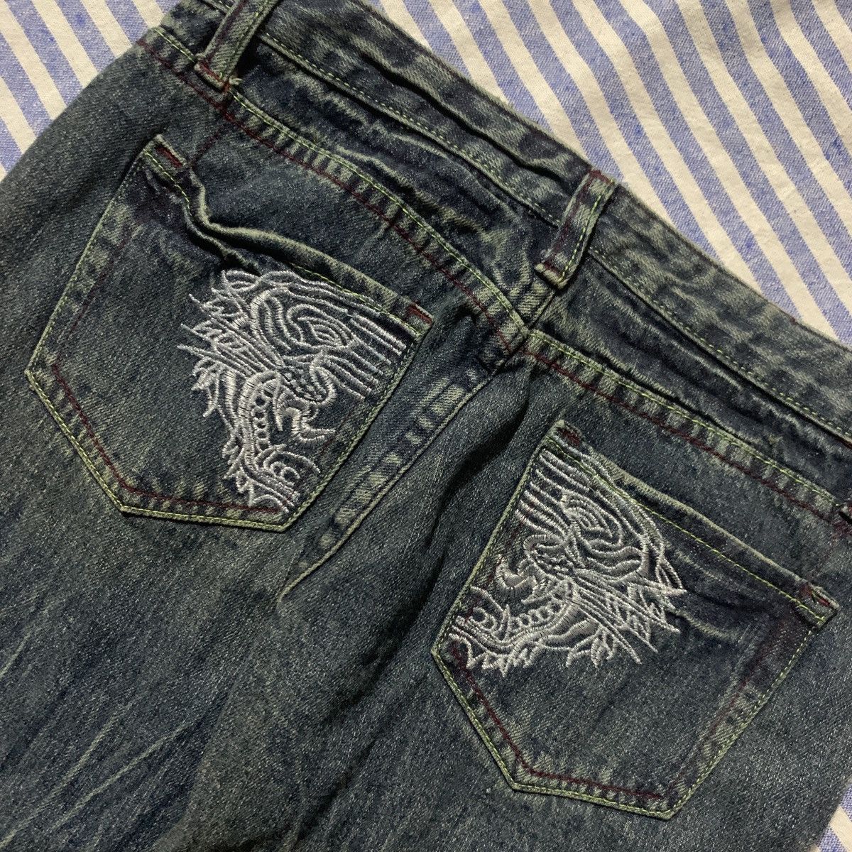 Ed Hardy Ed Hardy Christian Audigier Embroidered Tiger Jeans Women Size 30" / US 8 / IT 44 - 5 Thumbnail