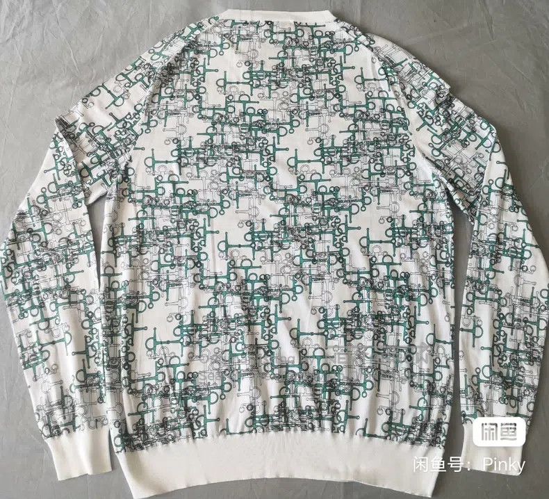Hermes Hermes Knit sweater, lightweight pure cotton, 100% sea isl Size US XL / EU 56 / 4 - 6 Thumbnail