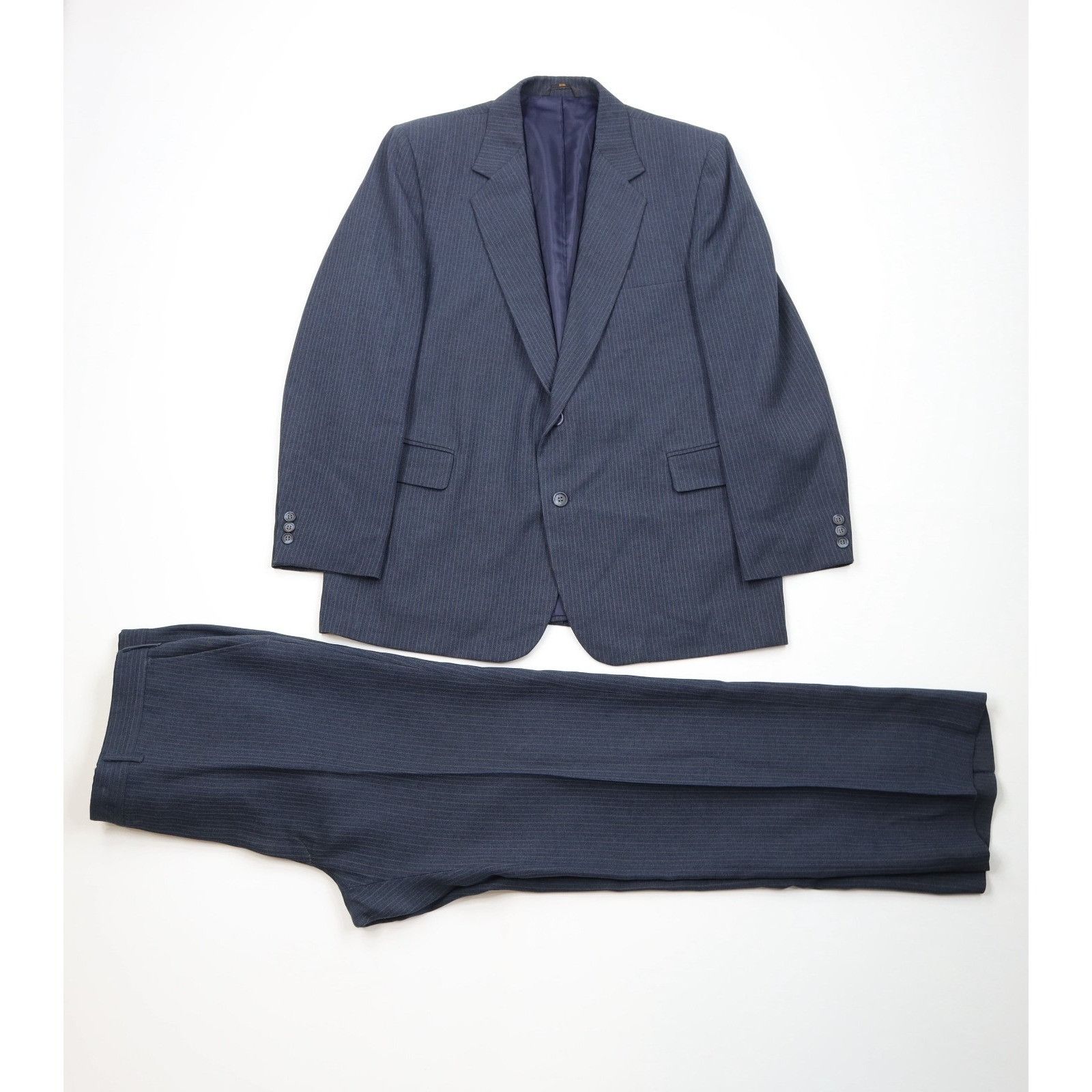 Vintage Vintage 70s Streetwear Distressed Striped 2 Piece Suit Size 44R - 1 Thumbnail