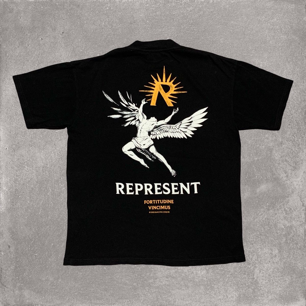 Represent Clo. Represent Small Icarus Jet Black Tee Size US S / EU 44-46 / 1 - 1 Thumbnail