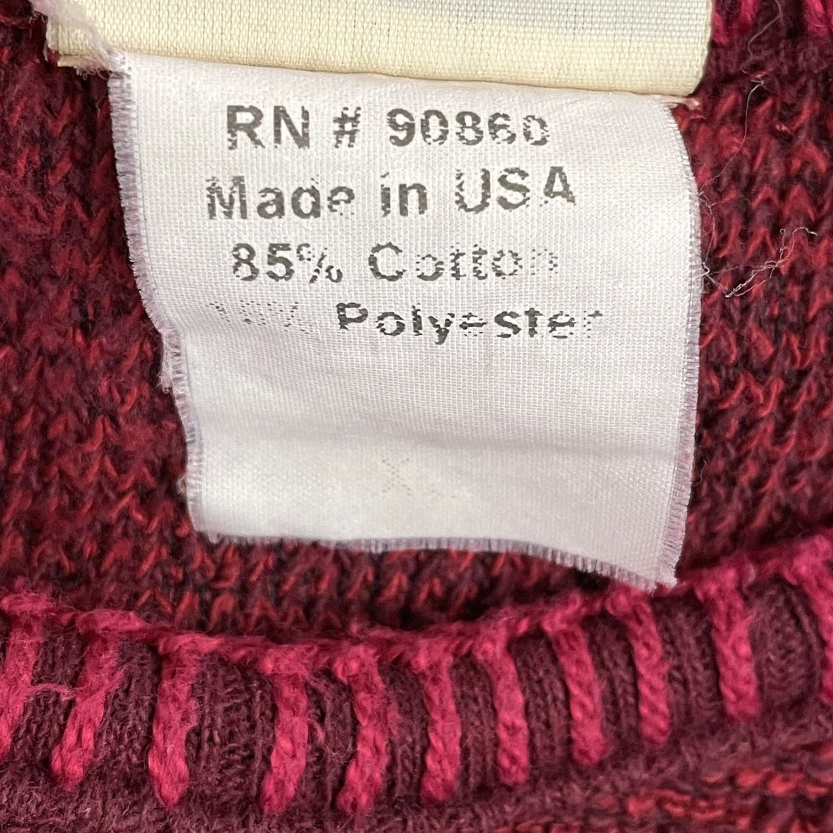 Vintage VINTAGE Grandma Sweatshirt Womens XL Embroidered 90s Cottage Birdhouse USA F3 Artisans Cardigan Knit Crew Neck Red Cotton Blend Long Sleeve Size XL / US 12-14 / IT 48-50 - 7 Thumbnail