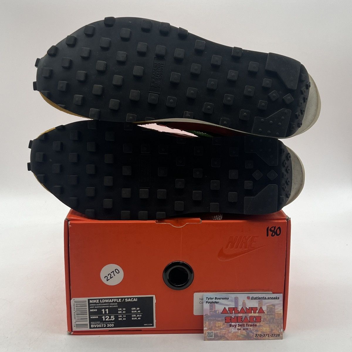 Nike Sacai x LDWaffle green gusto Size US 11 / EU 44 - 8 Thumbnail