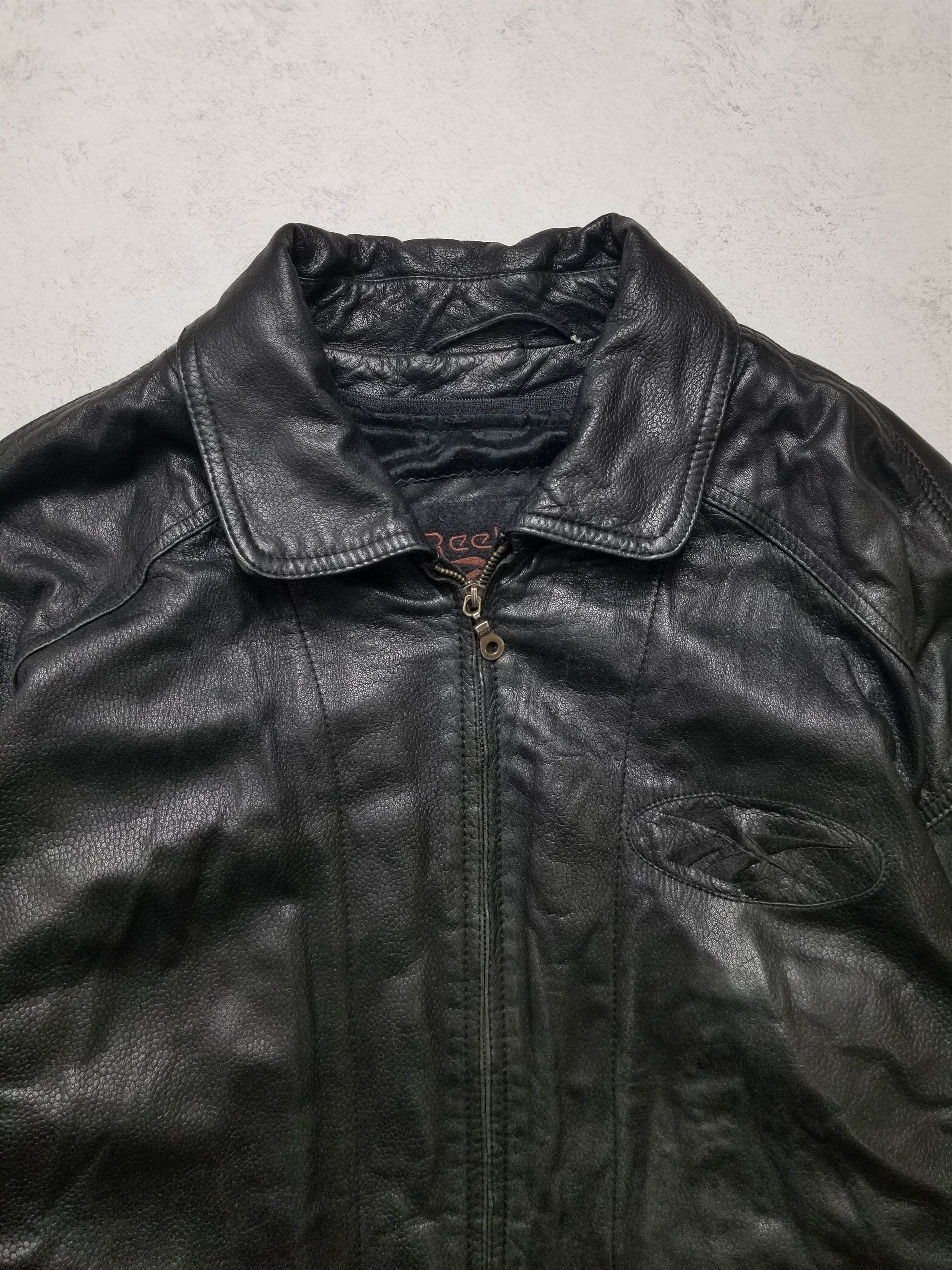 Reebok Vintage Reebok Oiled Lamb Nappa Leather Jacket Men's Size 46 Size US XL / EU 56 / 4 - 11 Thumbnail