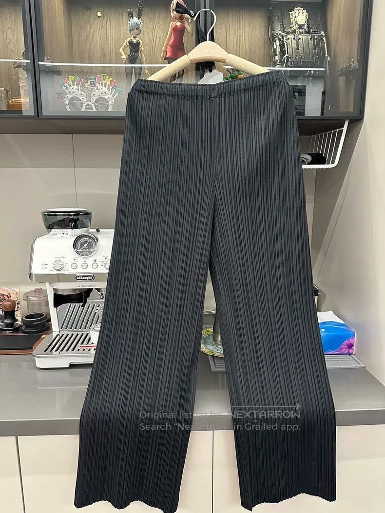 Issey Miyake Issey Miyake size:5 Black Wide Leg Pants Size 31" - 2 Thumbnail