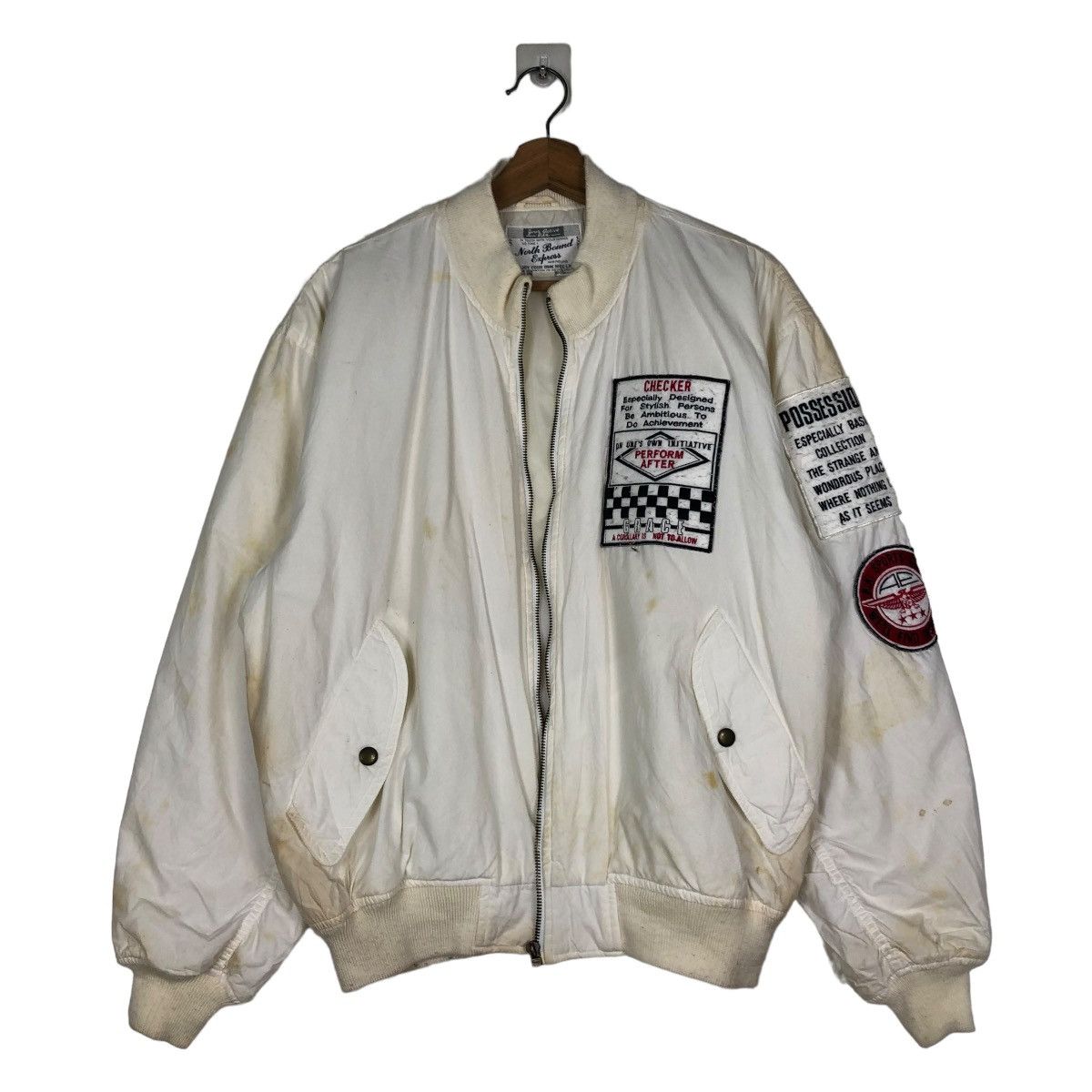 Japanese Brand 🔥VINTAGE BOMBER JACKET BIKER NORTH BOUND EXPRESS Size US M / EU 48-50 / 2 - 1 Thumbnail