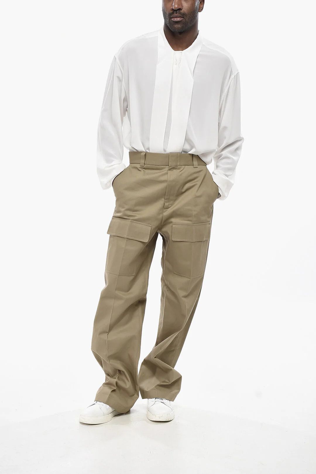 Gucci og1mm0426 Cotton Cargo Pant in Beige Size US 34 / EU 50 - 4 Thumbnail