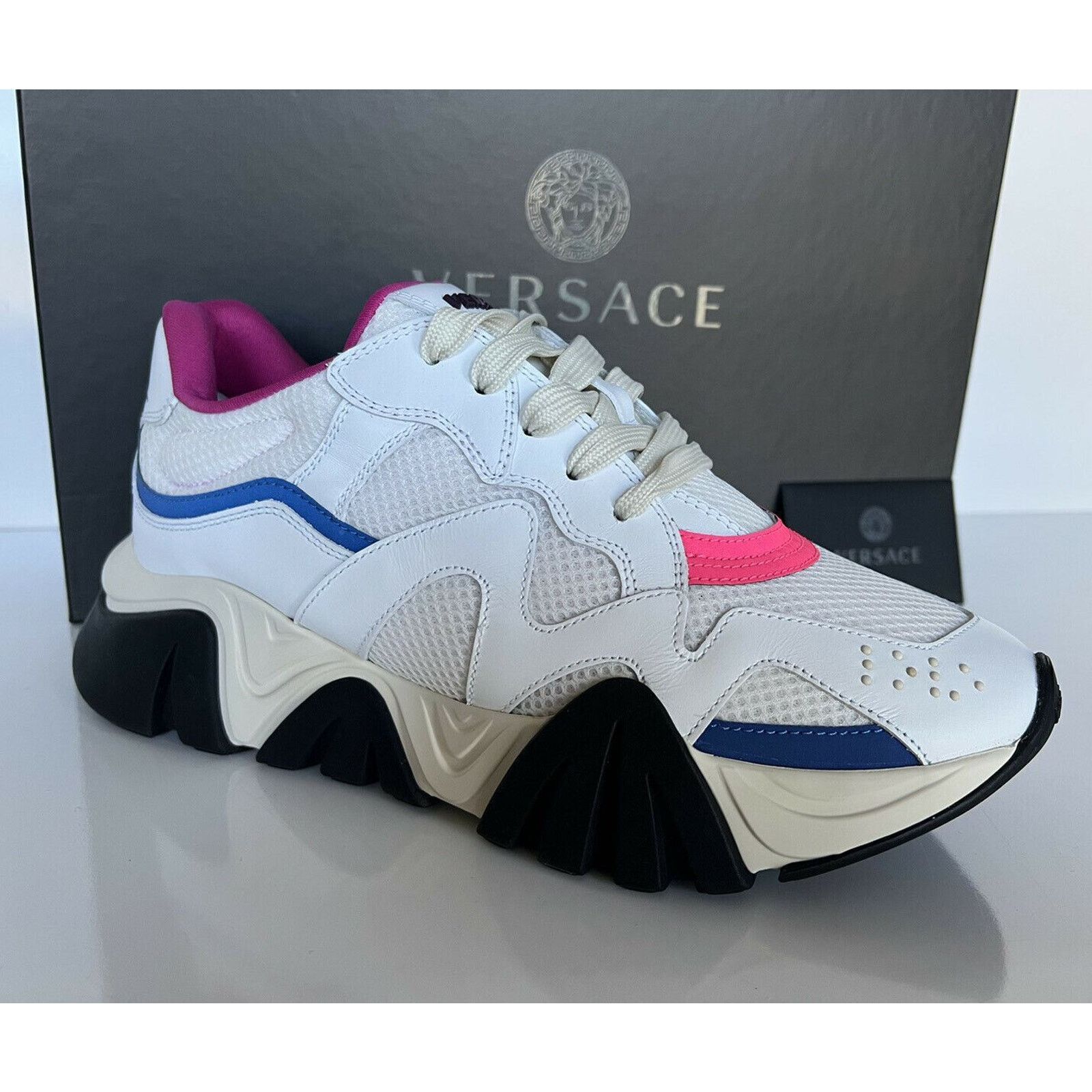 Versace VERSACE SQUALO WHITE MULTI TRAINERS Sneakers 10 US (40 Euro) Size US 10 / IT 40 - 4 Thumbnail