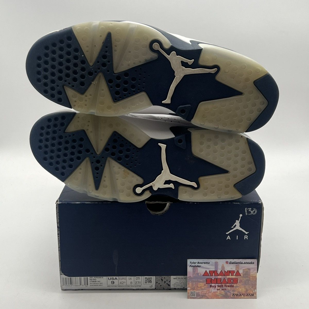 Jordan Brand Air Jordan 6 midnight navy Size US 9 / EU 42 - 8 Thumbnail