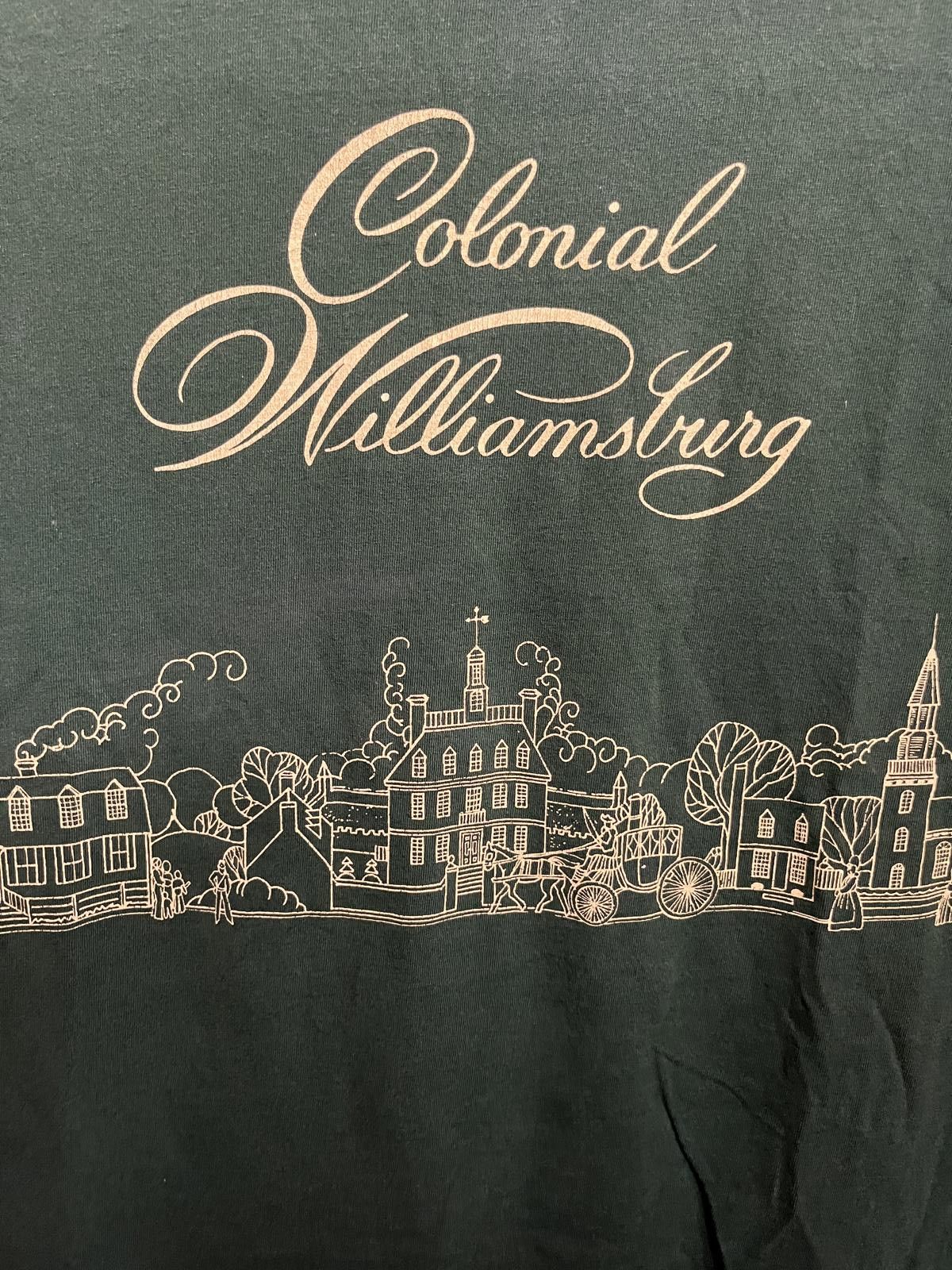 Jerzees VTG Colonial Williamsburg T-shirt Old Town Made in USA - 2XL Size US XXL / EU 58 / 5 - 4 Thumbnail