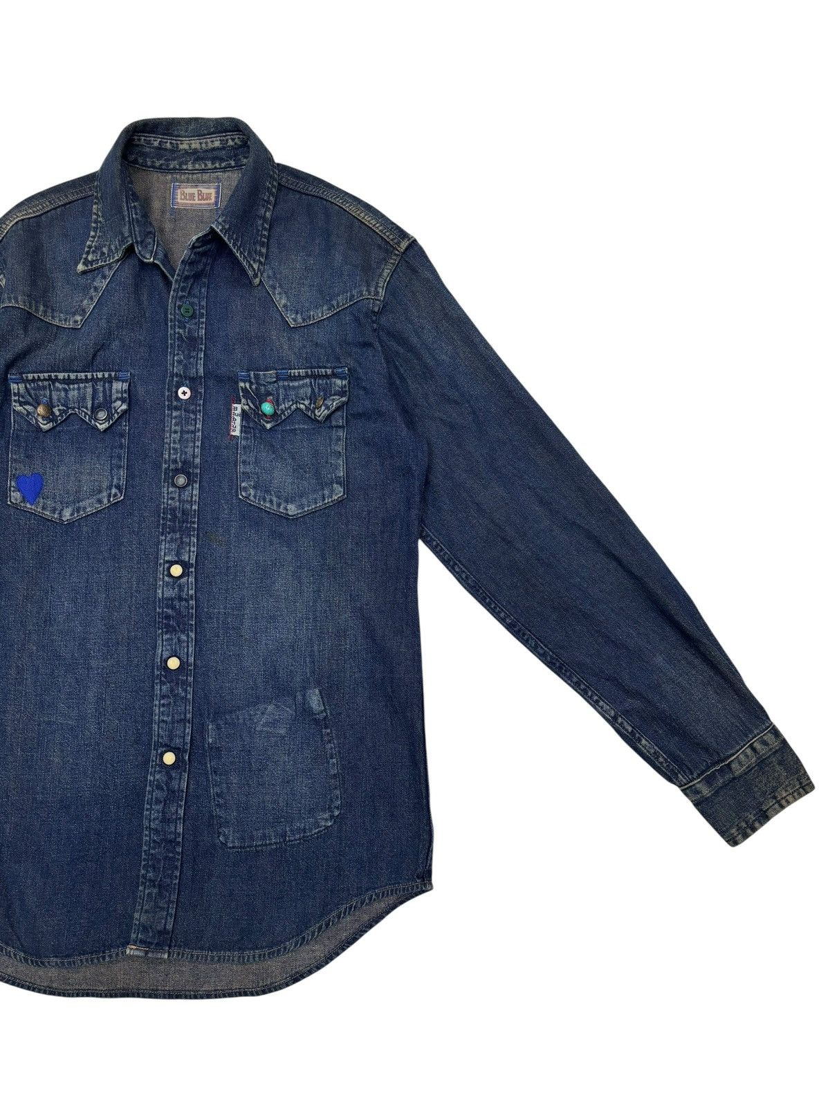 Kapital BLUE BLUE JAPAN WESTERN DENIM SHIRT Size US M / EU 48-50 / 2 - 12 Thumbnail