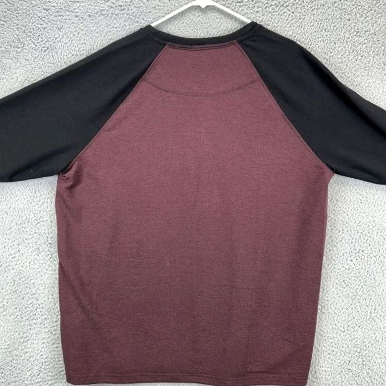 Orvis Orvis T-Shirt Adult XL Crew Neck Colorblock Long Sleeve Tee Mens Maroon Black Size US XL / EU 56 / 4 - 2 Thumbnail