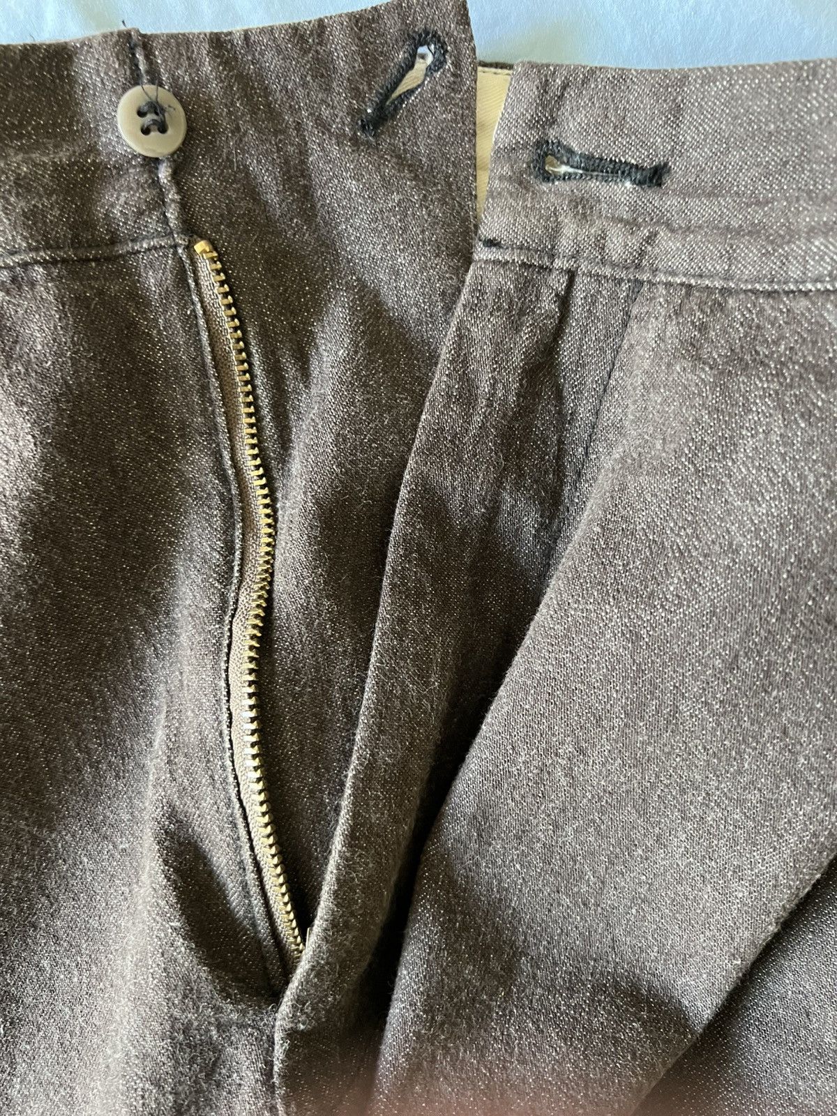 Kaptain Sunshine Denim Trouser - Brown Vintage Wash Size US 32 / EU 48 - 3 Thumbnail
