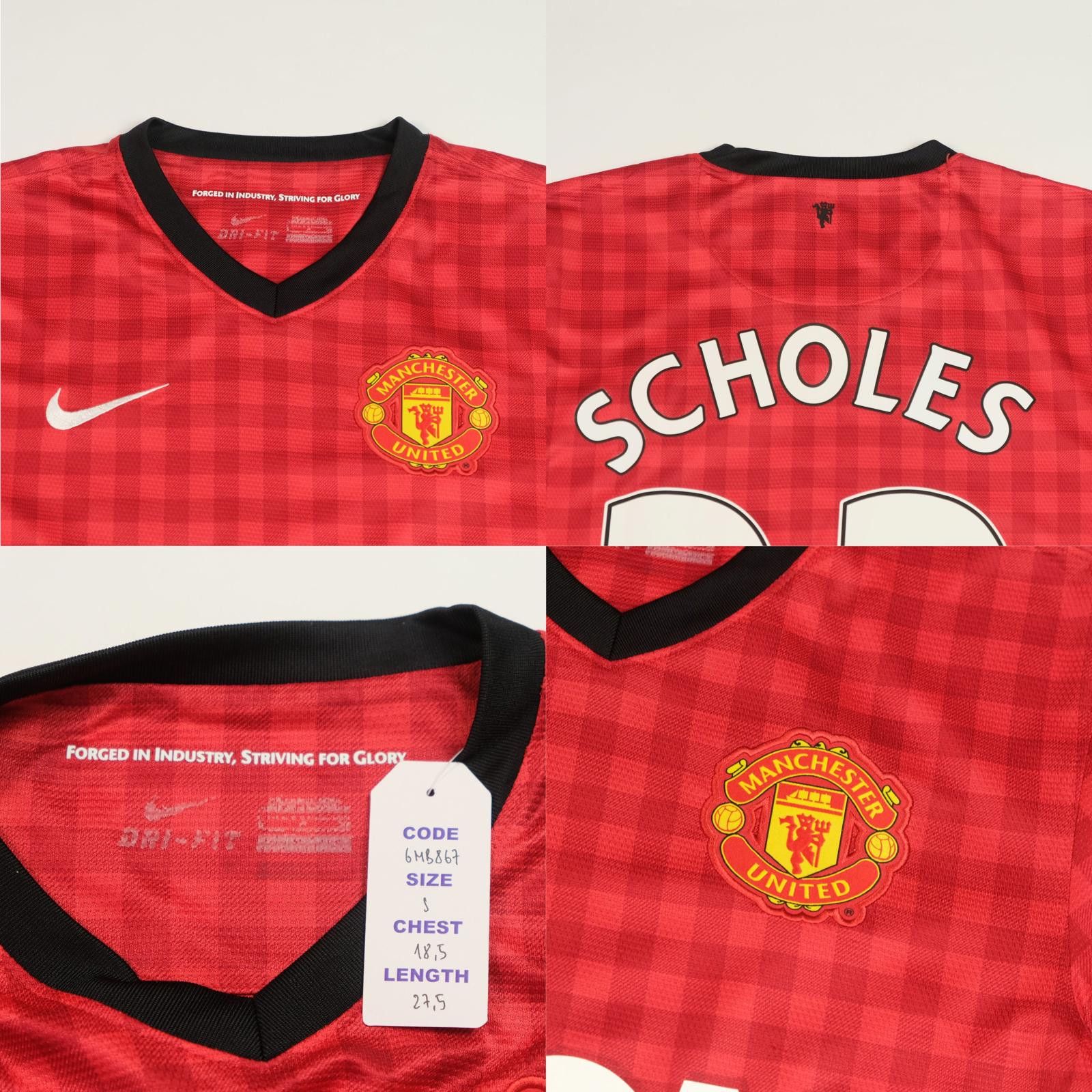 Nike 2012/13 Manchester United Home Shirt Scholes (S/M) Size ONE SIZE - 5 Thumbnail