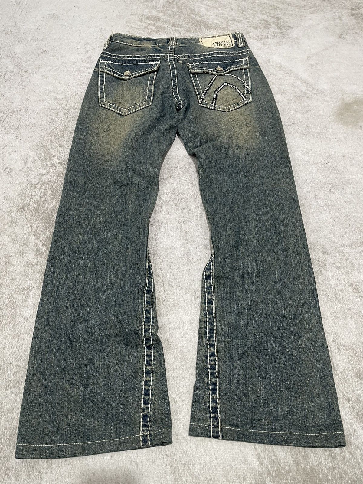 If Six Was Nine × Japanese Brand × Le Grande Bleu (L.G.B.) 2000s Flared amerigi wash japan denim pants y2k style Size US 30 / EU 46 - 4 Thumbnail