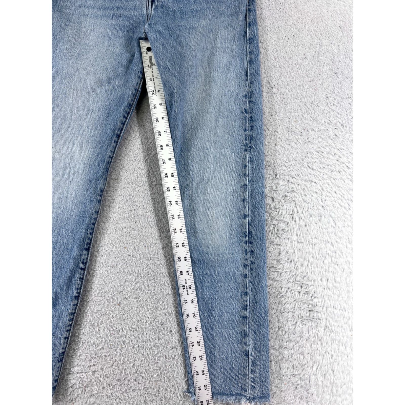Levi's Levis Premium Pants Womens 25 Blue Denim Jeans Tapered Big E Wedgie Button Fly Size 42" / US 20 - 6 Thumbnail