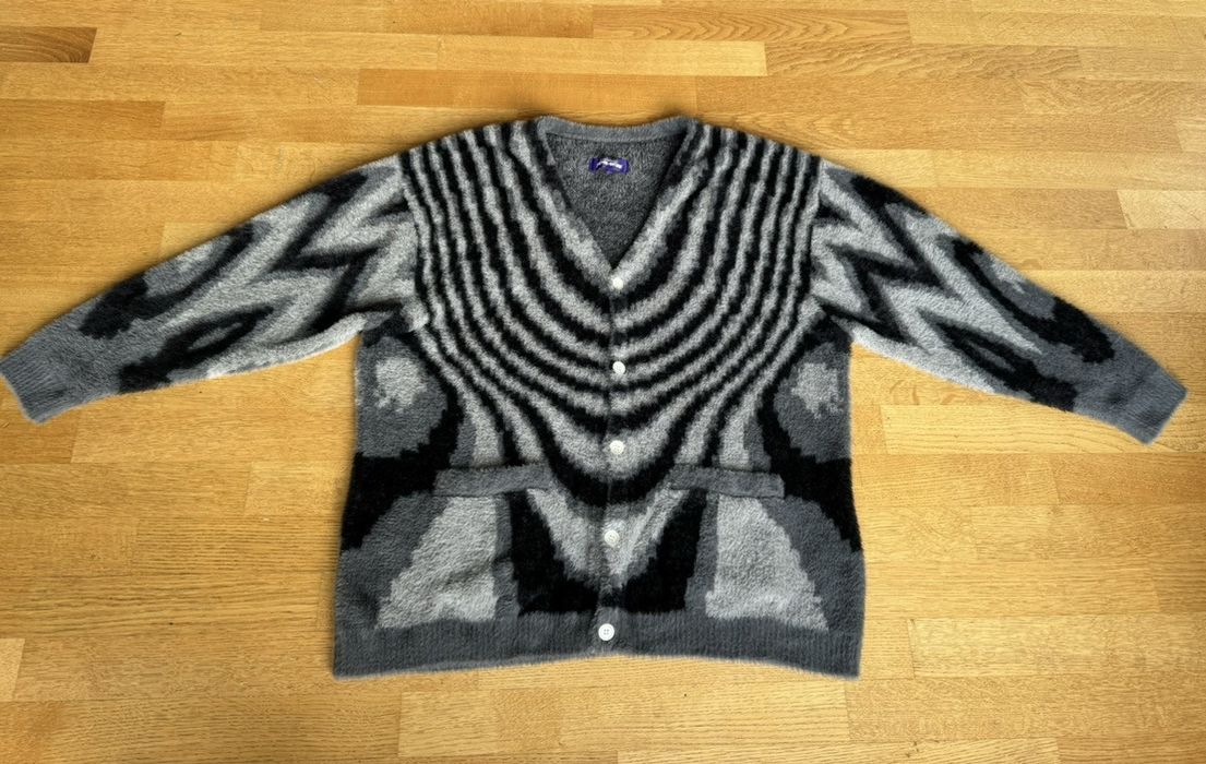 Fucking Awesome New Acid Hairy Jacquard Cardigan | Grailed