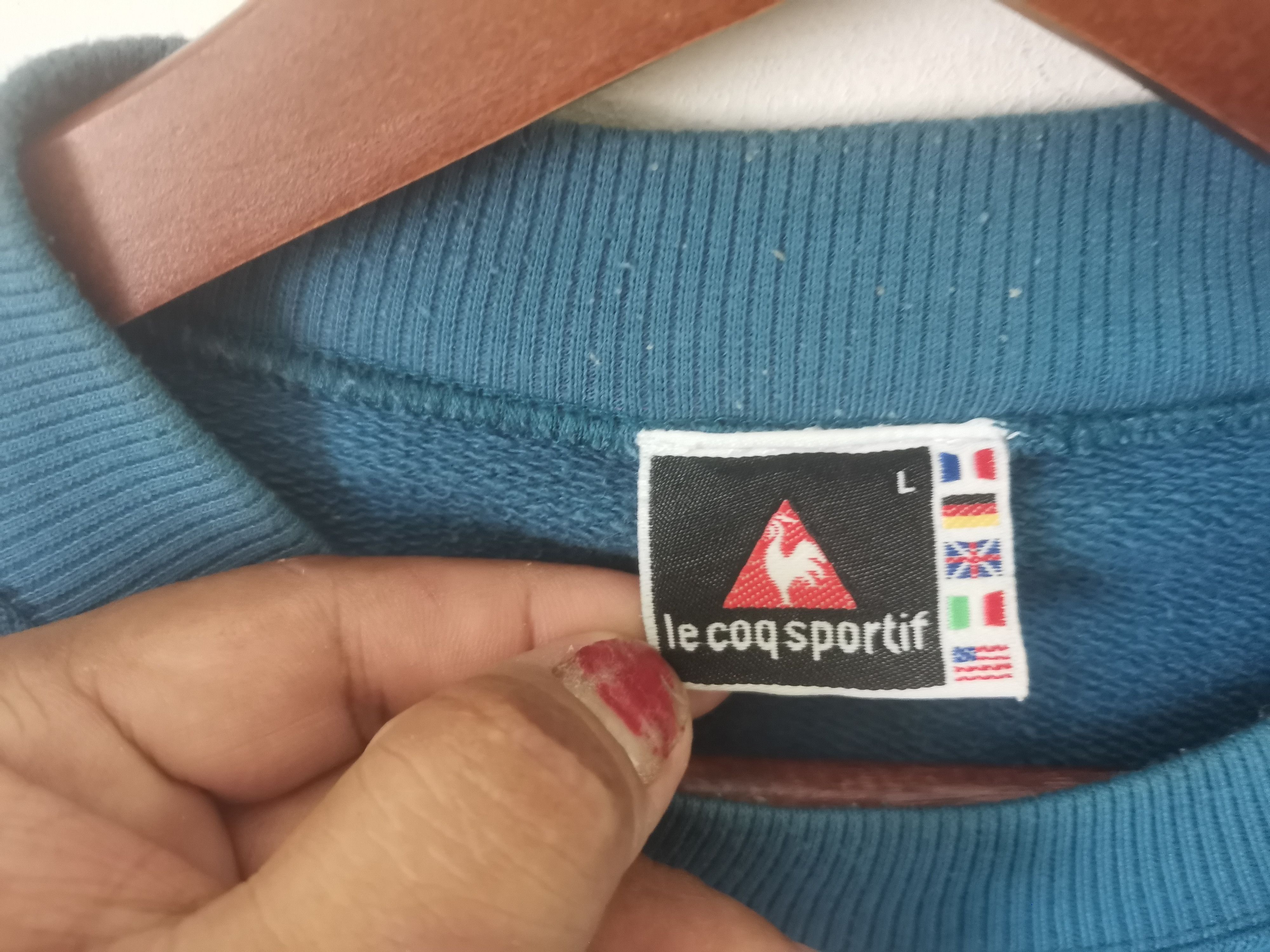 Le Coq Sportif × Vintage Rare LE COQ SPORTIF sweatshirt blue colour Size US L / EU 52-54 / 3 - 4 Thumbnail