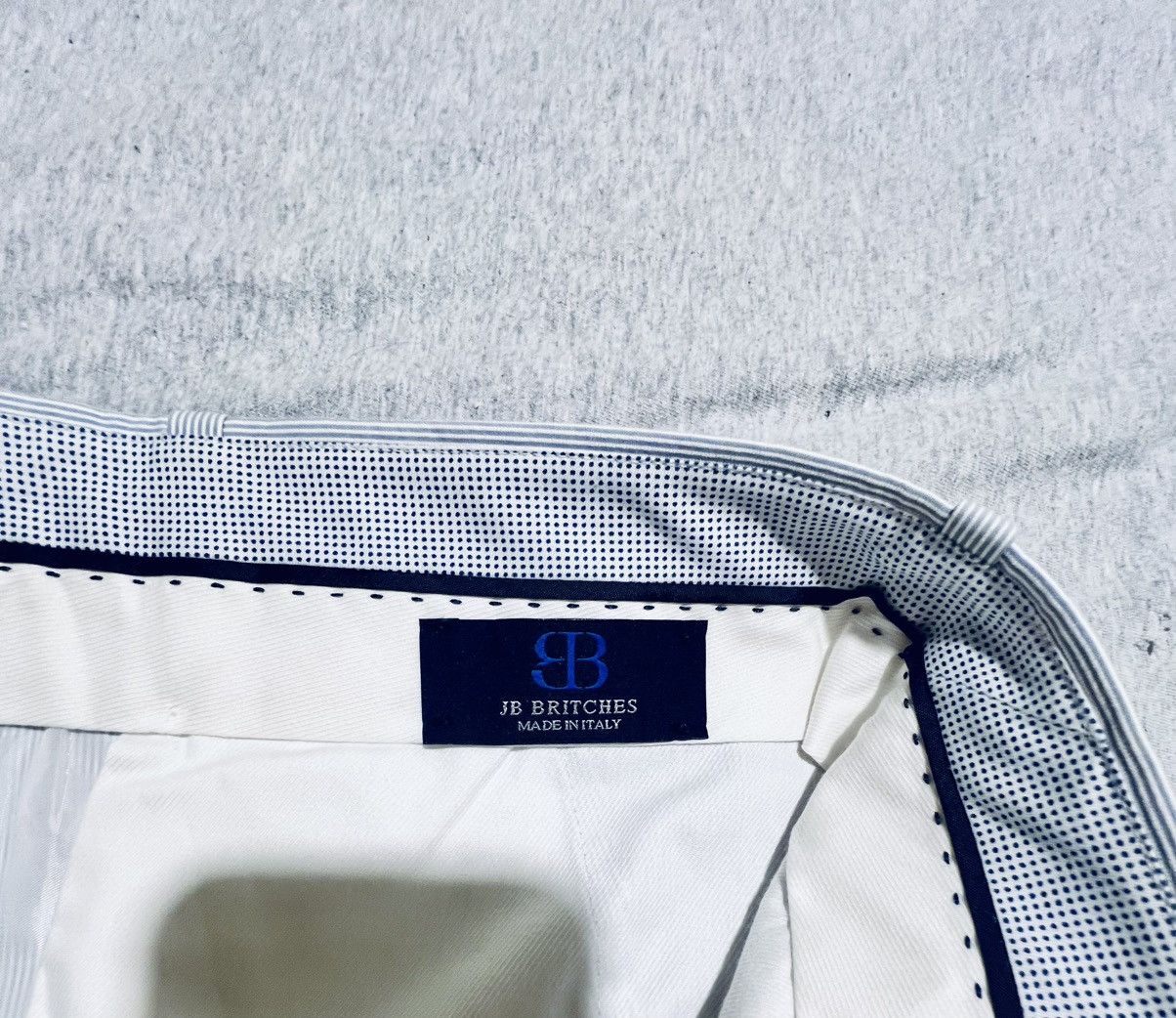 JB Classics JB Britches Trousers – White/Grey Pinstripes (Toronto Fit) Size US 32 / EU 48 - 4 Thumbnail