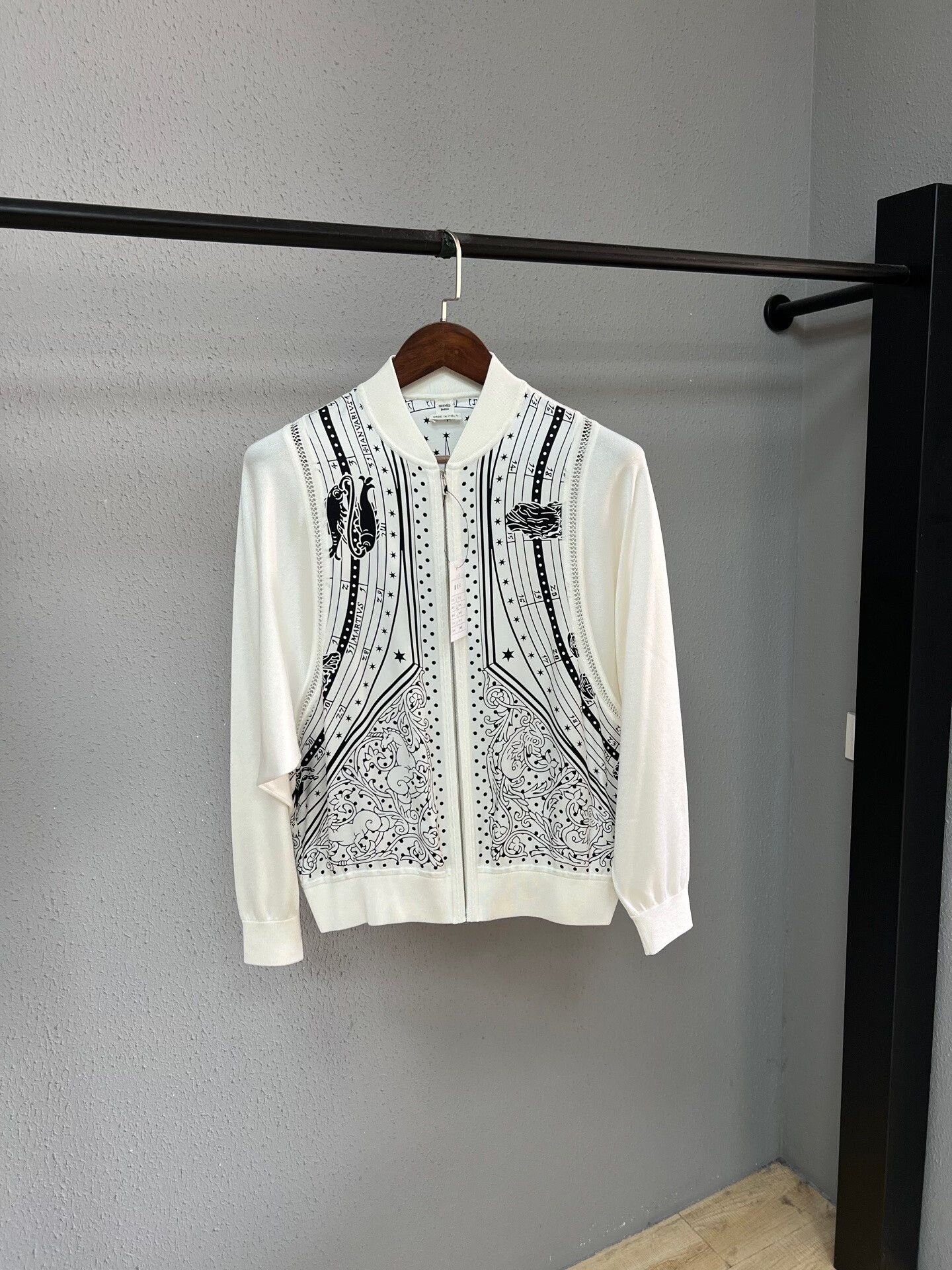 Hermes Hermes Starry Silk Baseball Jacket Size S / US 4 / IT 40 - 1 Thumbnail
